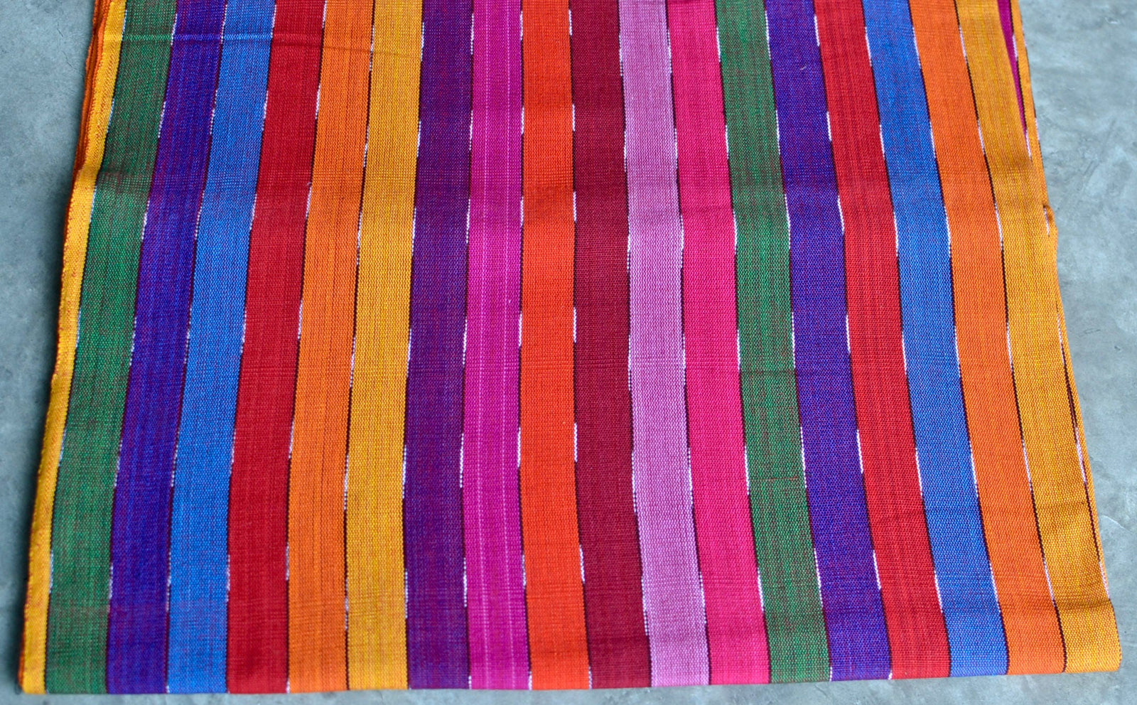 Fiesta Happy Stripes - Handwoven Cotton Fabric | Lightweight (Sold by the Yard)
