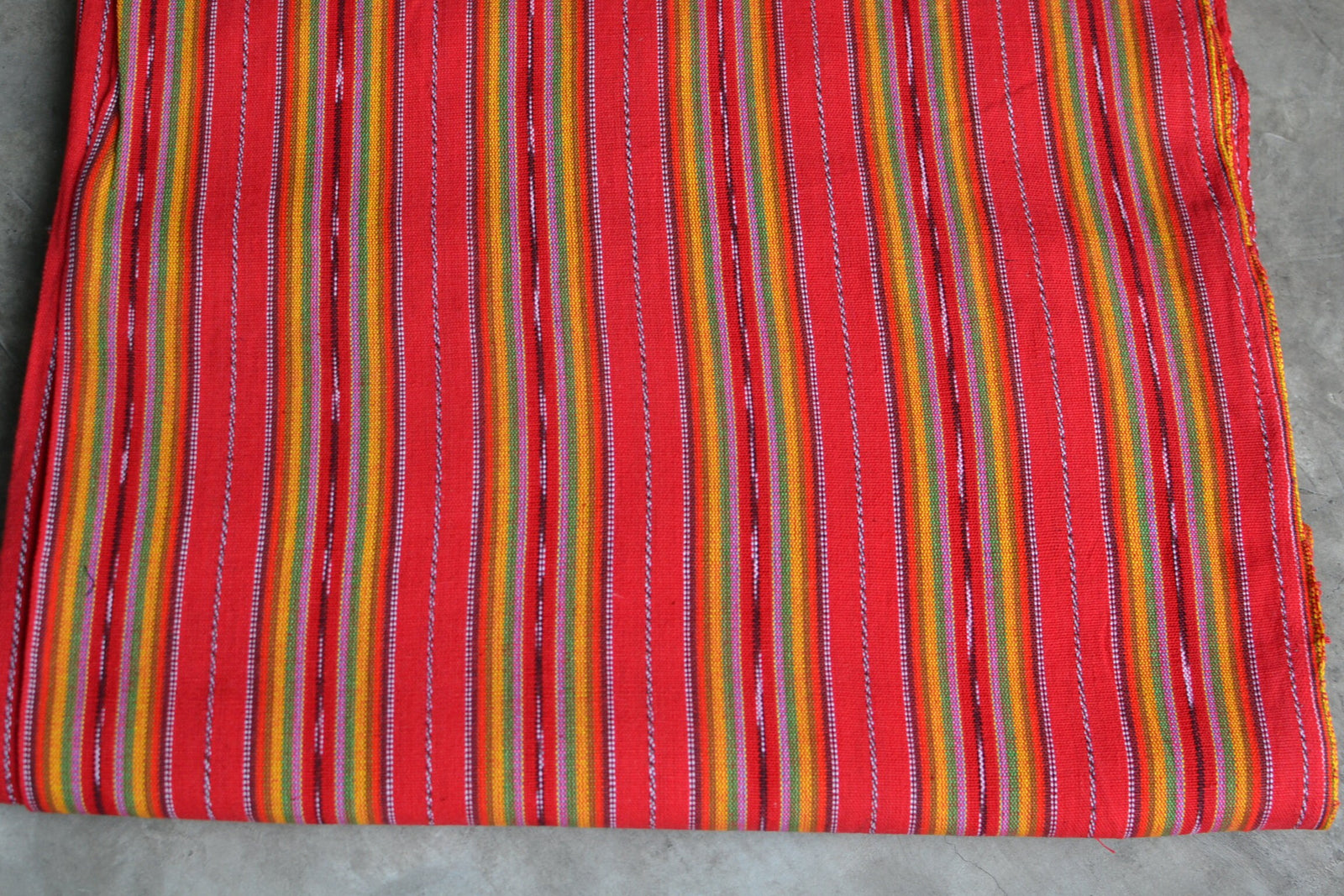 Golden Ember Stripe - Handwoven Cotton Fabric | Lightweight (Sold by the Yard)