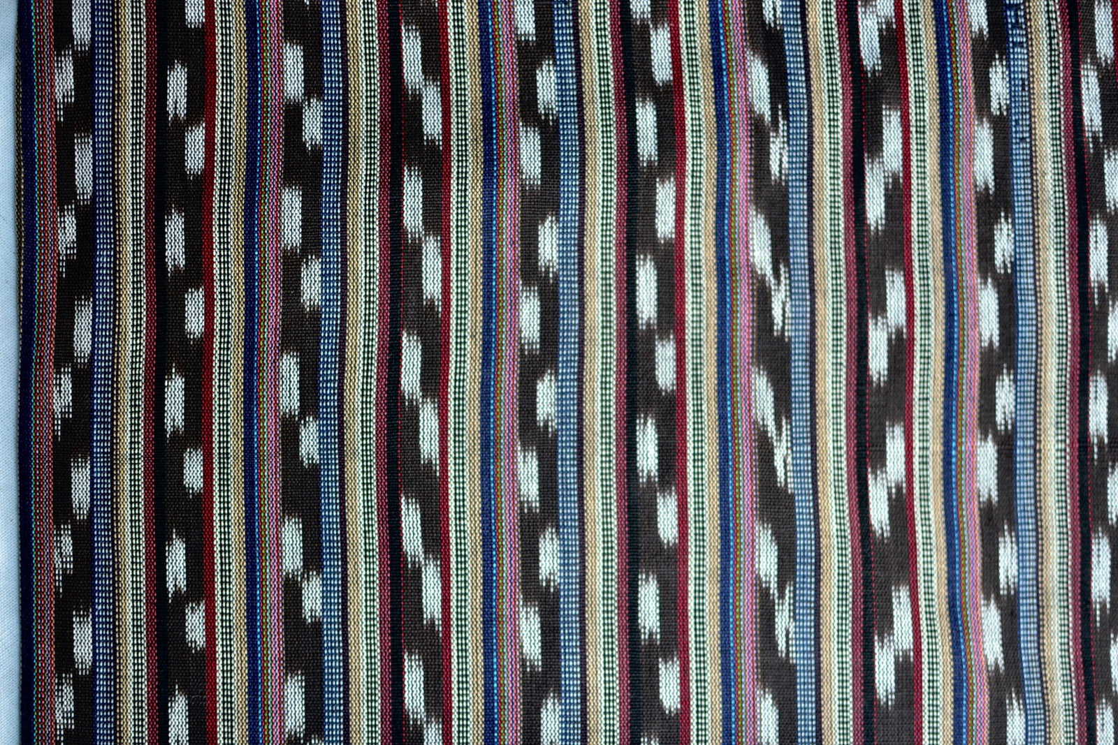 Storm Espresso Ikat - Handwoven Cotton Fabric | Lightweight (Sold by the Yard)