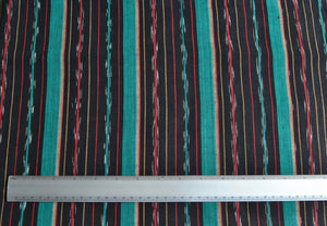 Turquoise Shadow Ikat - Handwoven Cotton Fabric | Lightweight (Sold by the Yard)