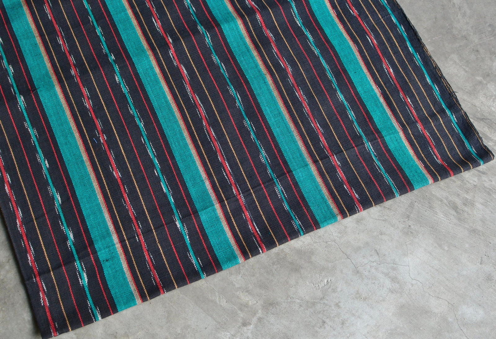 Turquoise Shadow Ikat - Handwoven Cotton Fabric | Lightweight (Sold by the Yard)