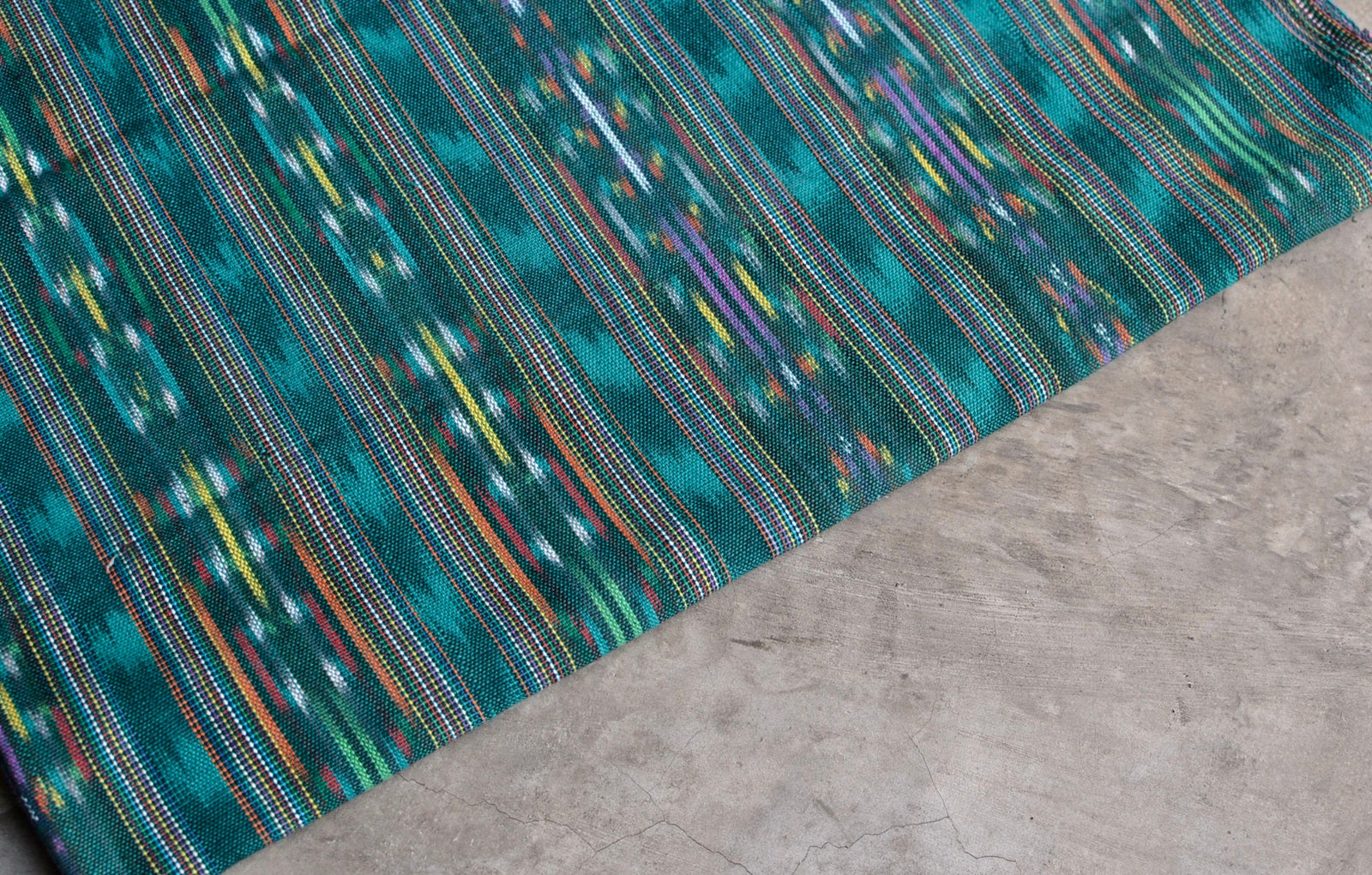 Jade Thread Ikat - Handwoven Cotton Fabric | Lightweight (Sold by the Yard)