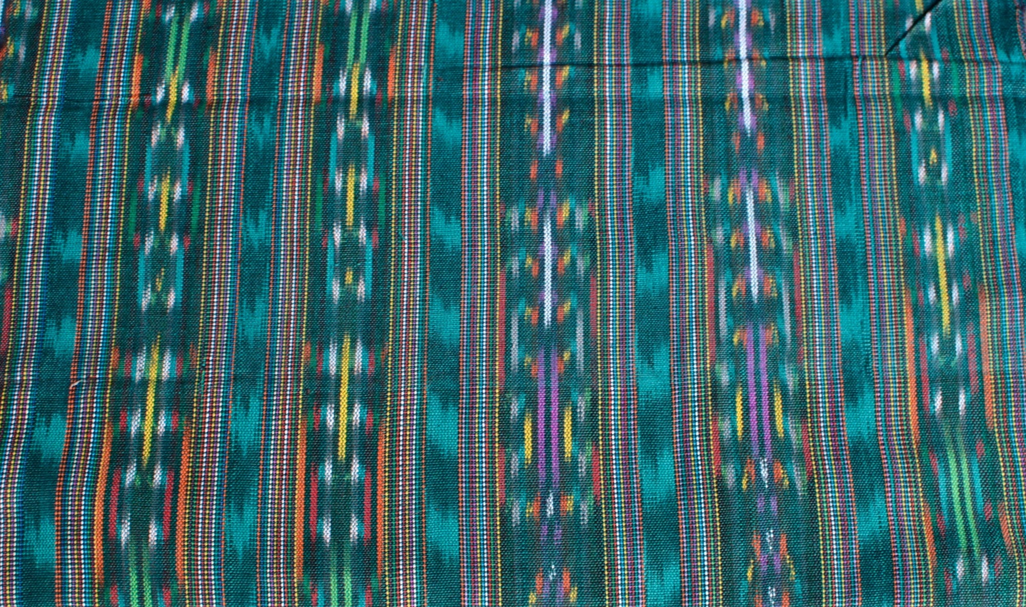 Jade Thread Ikat - Handwoven Cotton Fabric | Lightweight (Sold by the Yard)