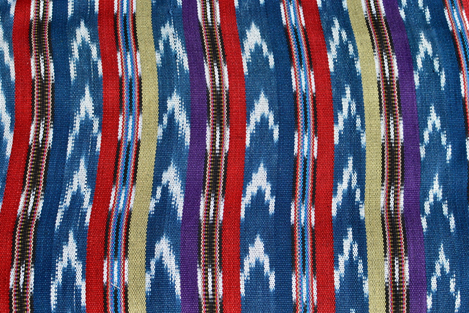 Indigo Flame Ikat - Handwoven Cotton Fabric | Lightweight (Sold by the Yard)