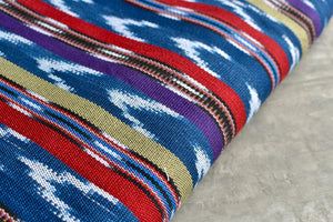 Indigo Flame Ikat - Handwoven Cotton Fabric | Lightweight (Sold by the Yard)