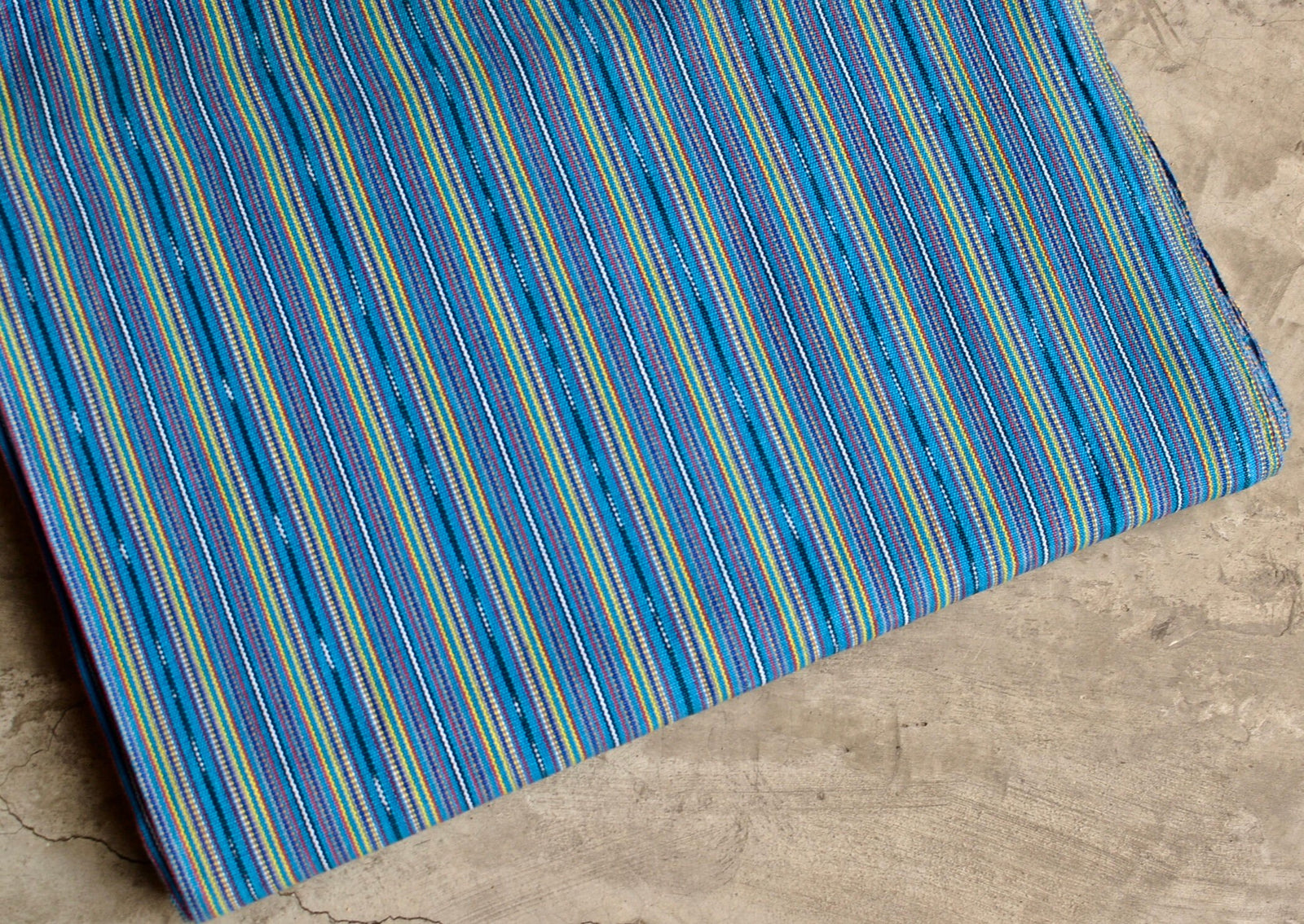 Skyline Mist Stripes - Handwoven Cotton Fabric | Lightweight (Sold by the Yard)