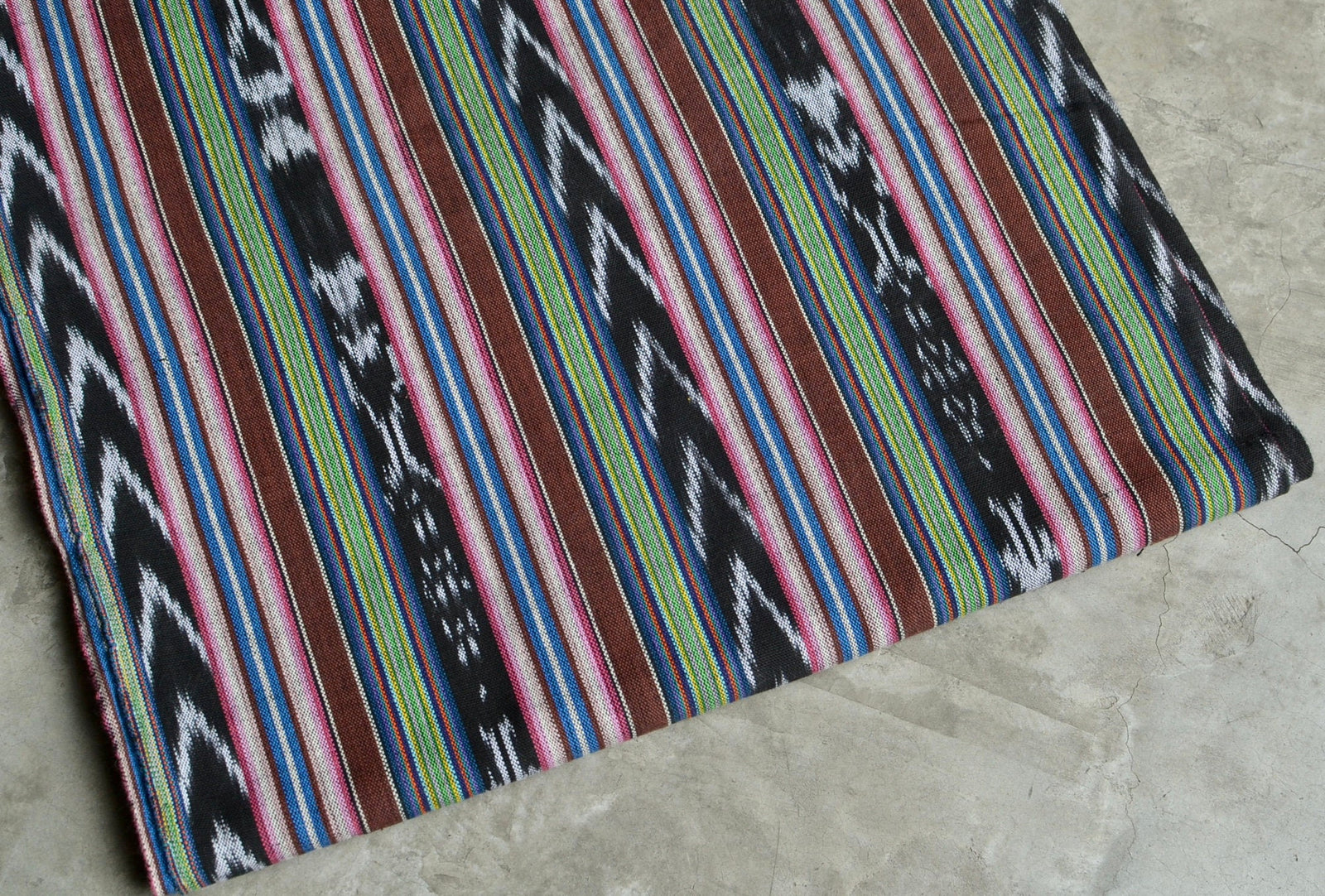 Verdant Echo Ikat - Handwoven Cotton Fabric | Lightweight (Sold by the Yard)