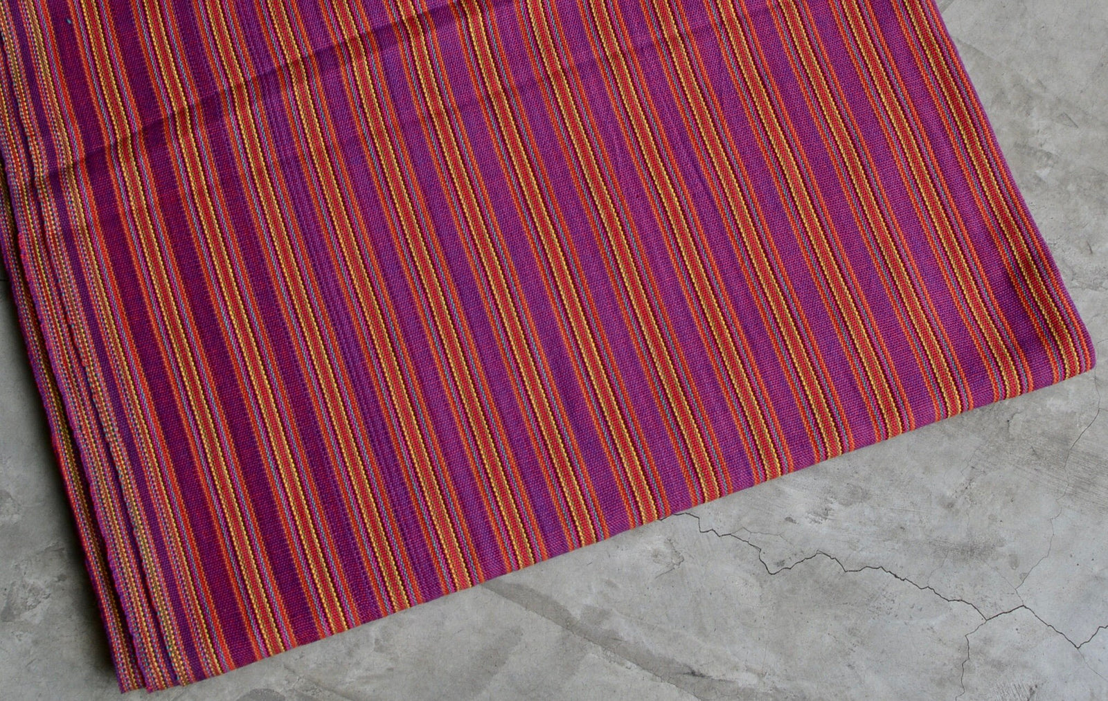 Carnival Stripe Cotton - Handwoven Cotton Fabric | Lightweight (Sold by the Yard)