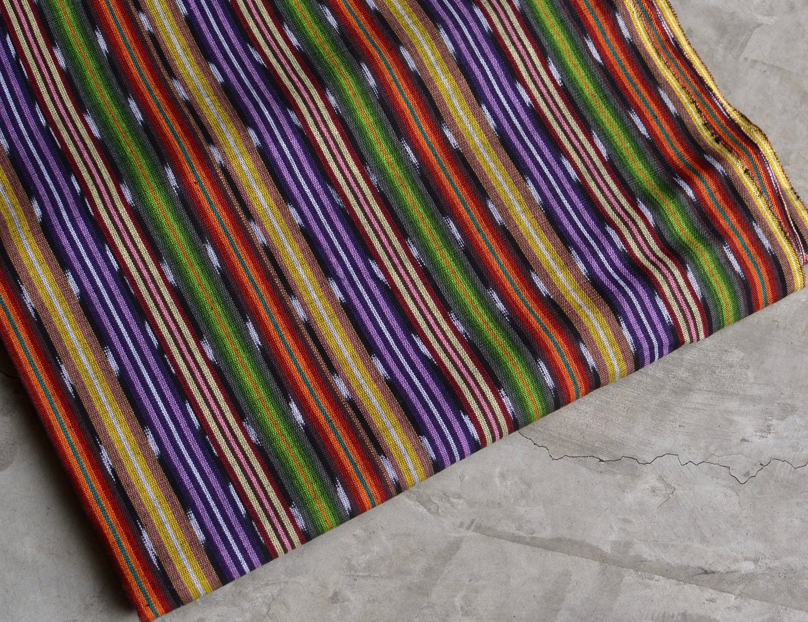 Forest Canopy Stripe - Handwoven Cotton Fabric | Lightweight (Sold by the Yard)
