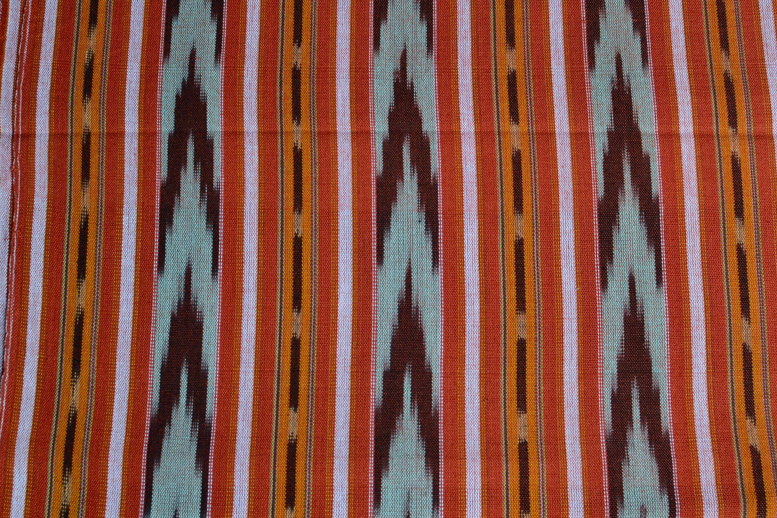 Copper Arrow Ikat - Handwoven Cotton Fabric | Lightweight (Sold by the Yard)