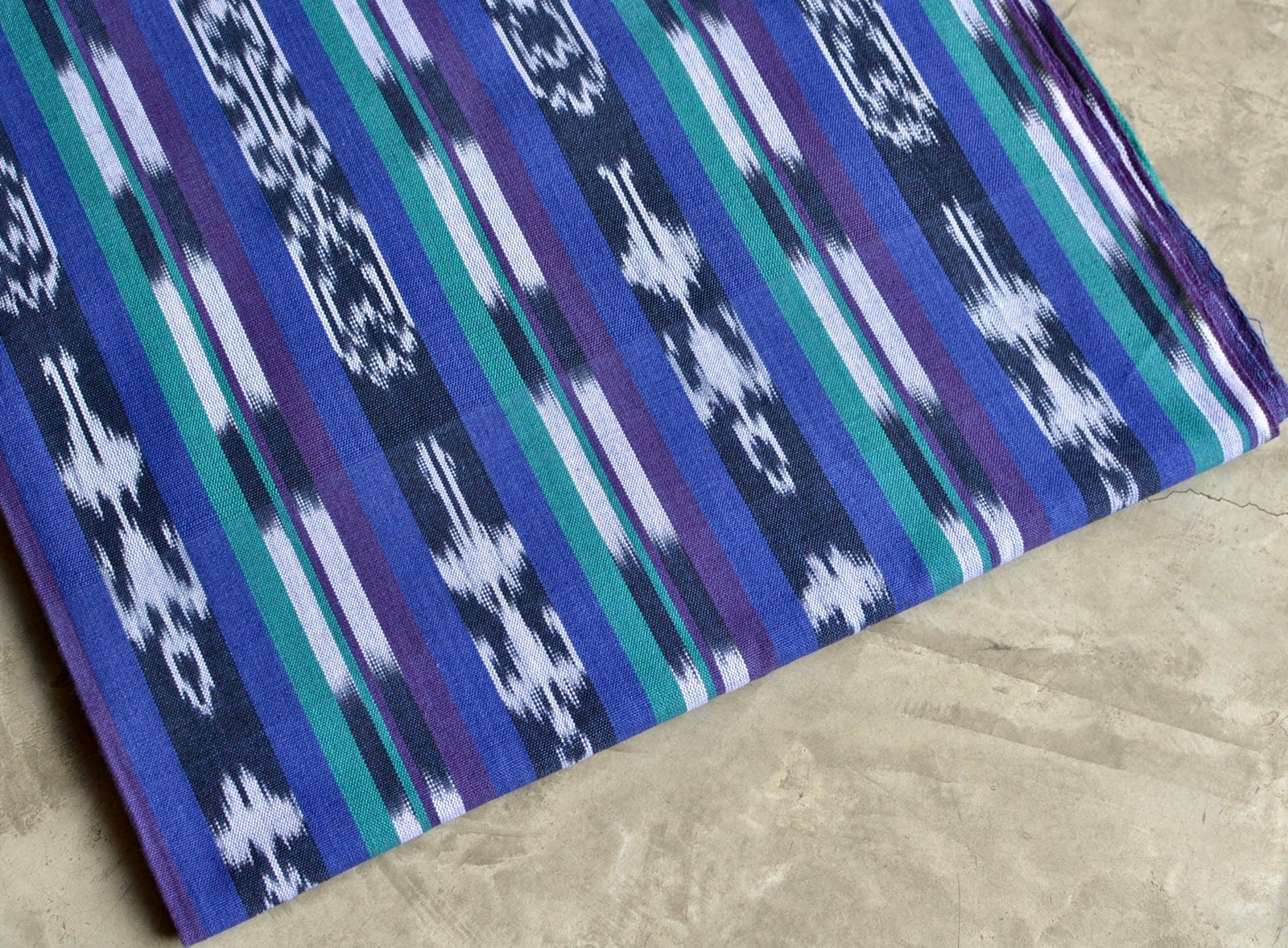 Skyline Stripe Ikat - Handwoven Cotton Fabric | Lightweight (Sold by the Yard)