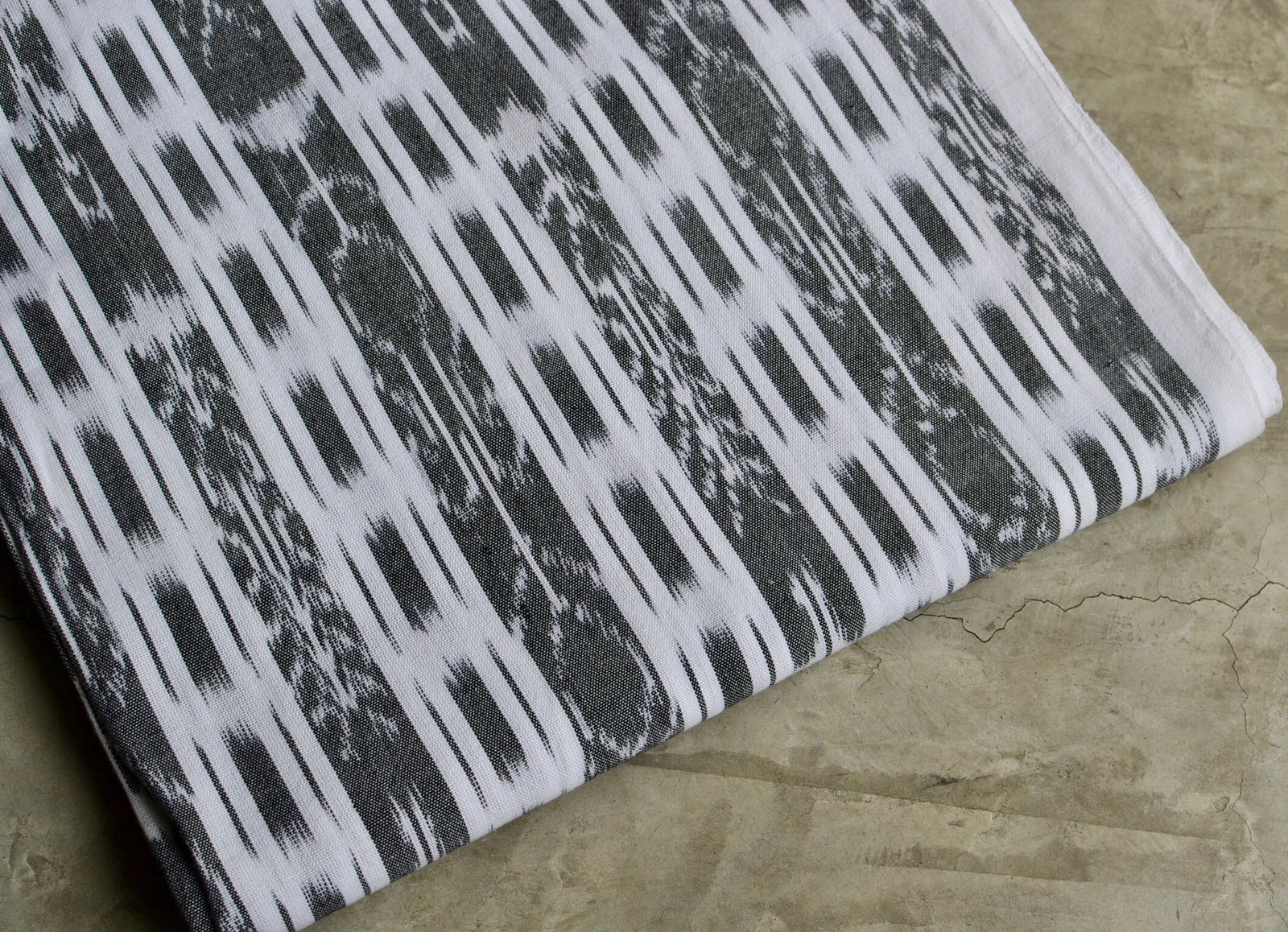 Silver Drift Ikat - Handwoven Cotton Fabric | Lightweight (Sold by the Yard)