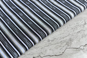 Nightfall Stripe Ikat - Handwoven Cotton Fabric | Lightweight (Sold by the Yard)
