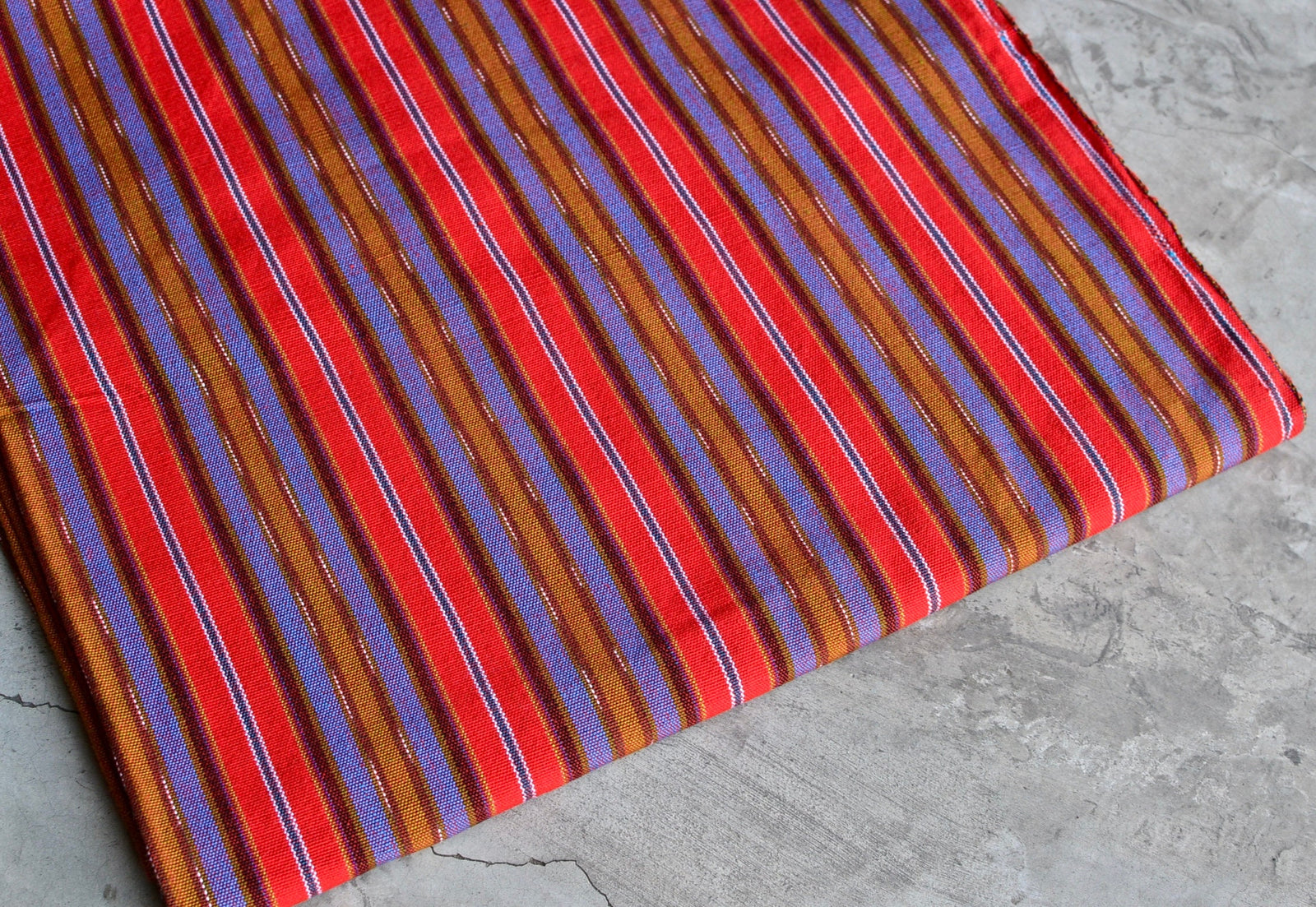 Sunset Veil Stripes - Handwoven Cotton Fabric | Lightweight (Sold by the Yard)
