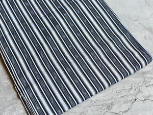 Nightfall Stripe Ikat - Handwoven Cotton Fabric | Lightweight (Sold by the Yard)