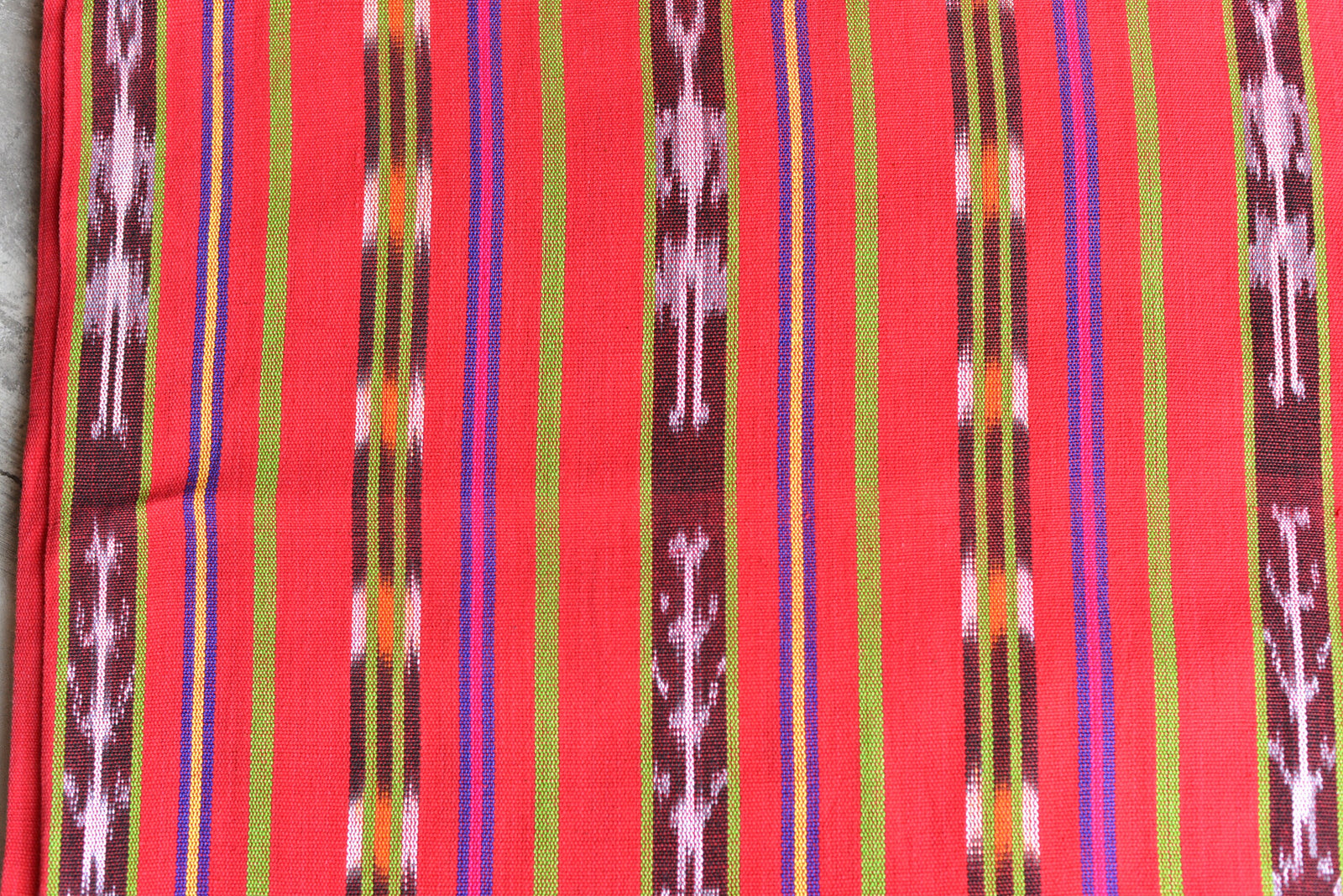 Fiery Mosaic Ikat - Handwoven Cotton Fabric | Lightweight (Sold by the Yard)