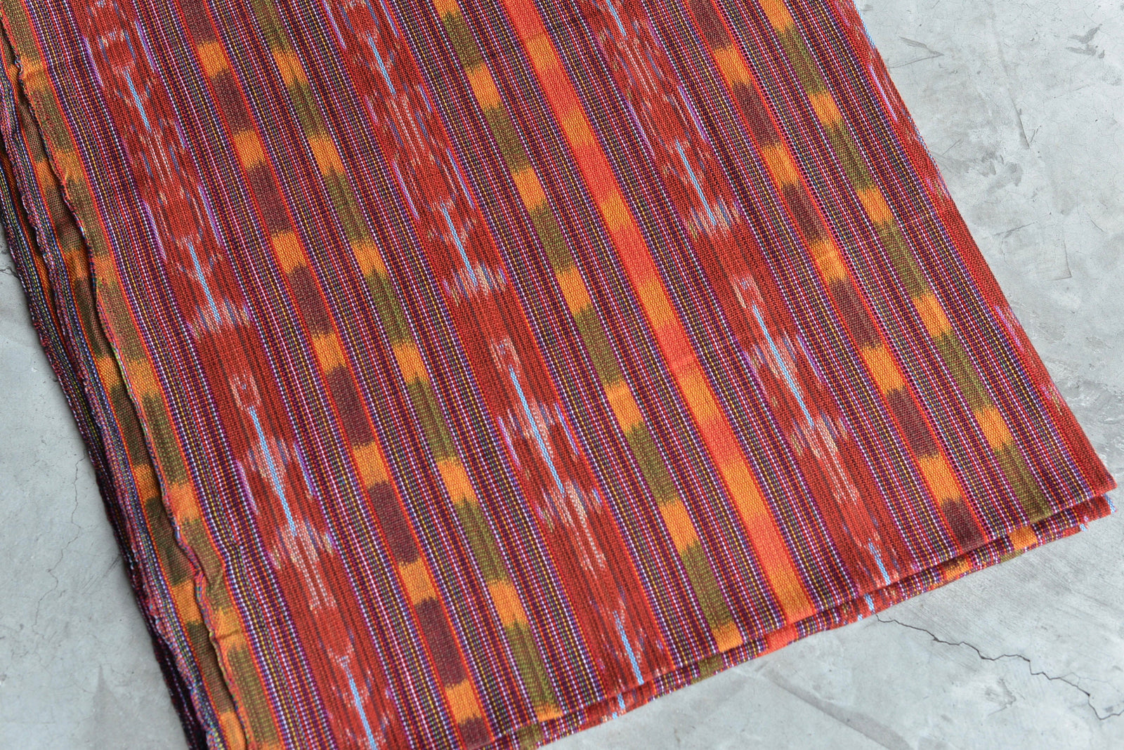 Rusted Flame Ikat - Handwoven Cotton Fabric | Lightweight (Sold by the Yard)