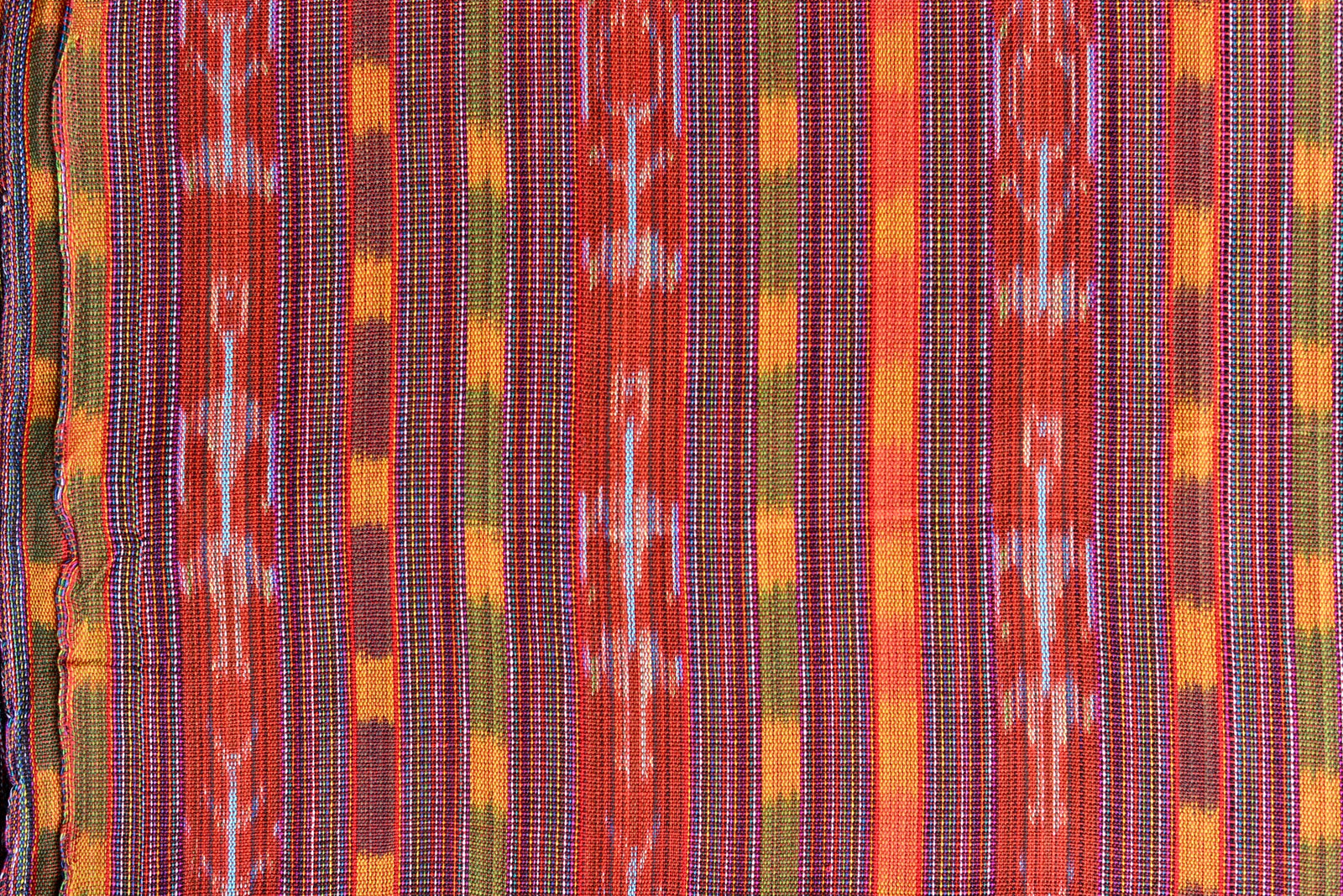 Rusted Flame Ikat - Handwoven Cotton Fabric | Lightweight (Sold by the Yard)