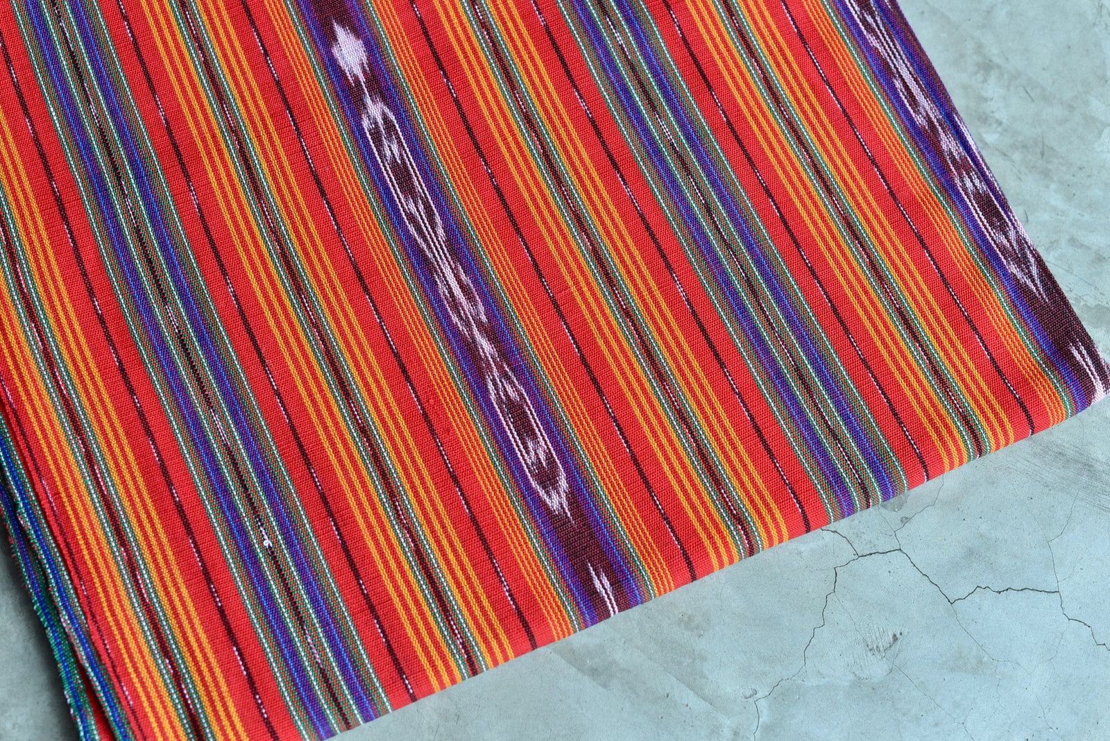 Marigold Flame Ikat - Handwoven Cotton Fabric | Lightweight (Sold by the Yard)