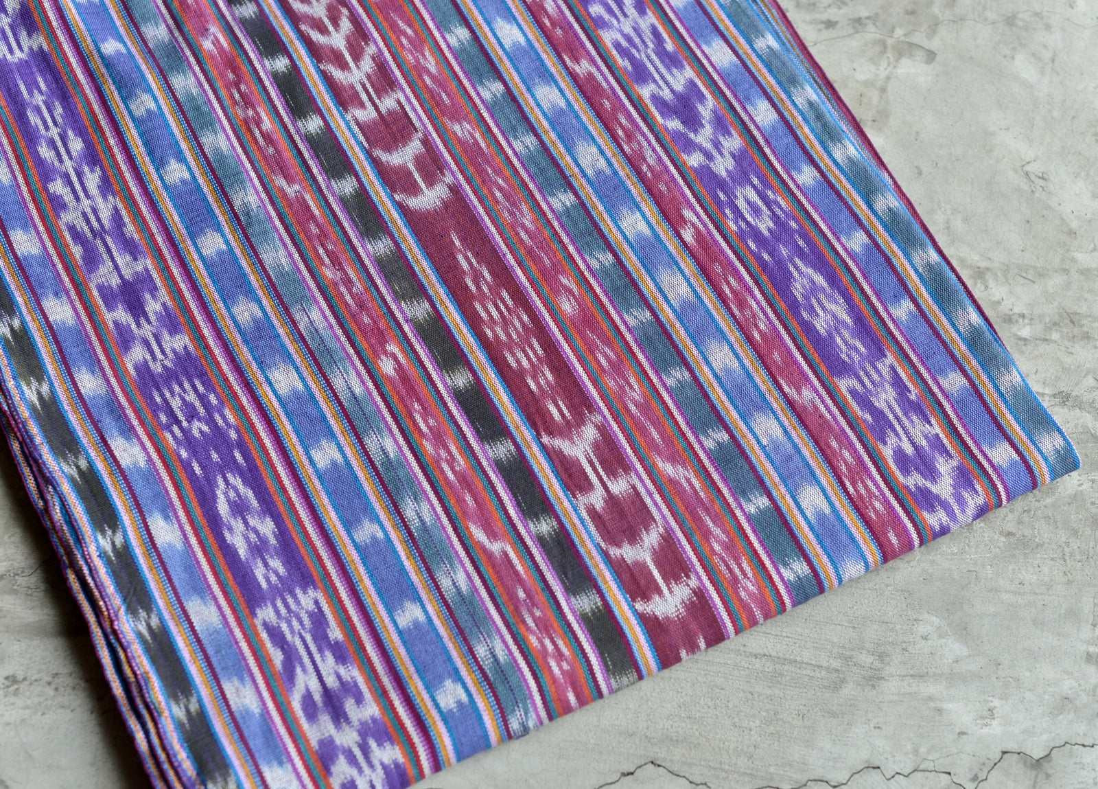 Twilight Orchid Ikat - Handwoven Cotton Fabric | Lightweight (Sold by the Yard)