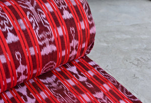 Ruby Loom Ikat - Handwoven Cotton Fabric | Lightweight (Sold by the Yard)