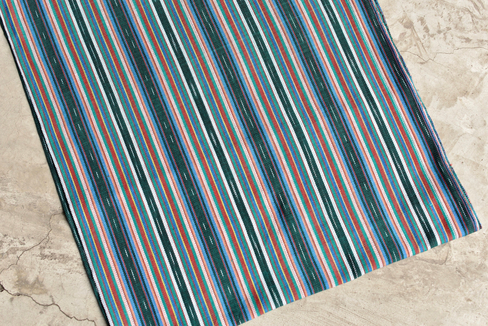 Moss Trail Stripes - Handwoven Cotton Fabric | Lightweight (Sold by the Yard)