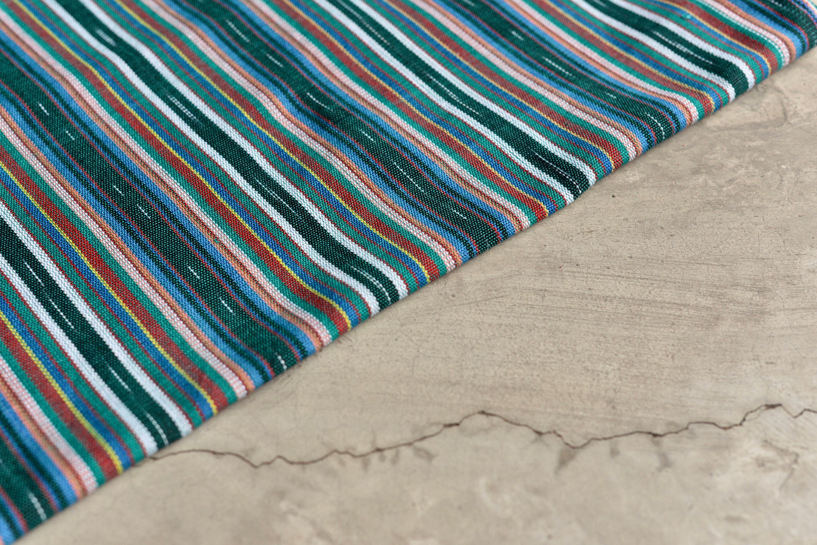 Moss Trail Stripes - Handwoven Cotton Fabric | Lightweight (Sold by the Yard)