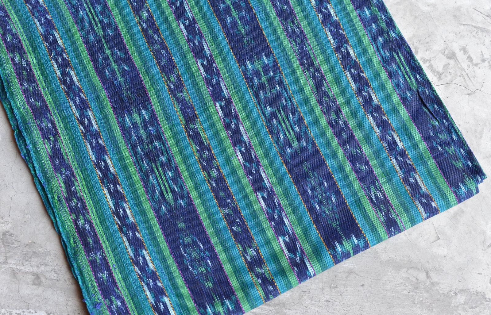 Tropical Lagoon Ikat - Handwoven Cotton Fabric | Lightweight (Sold by the Yard)