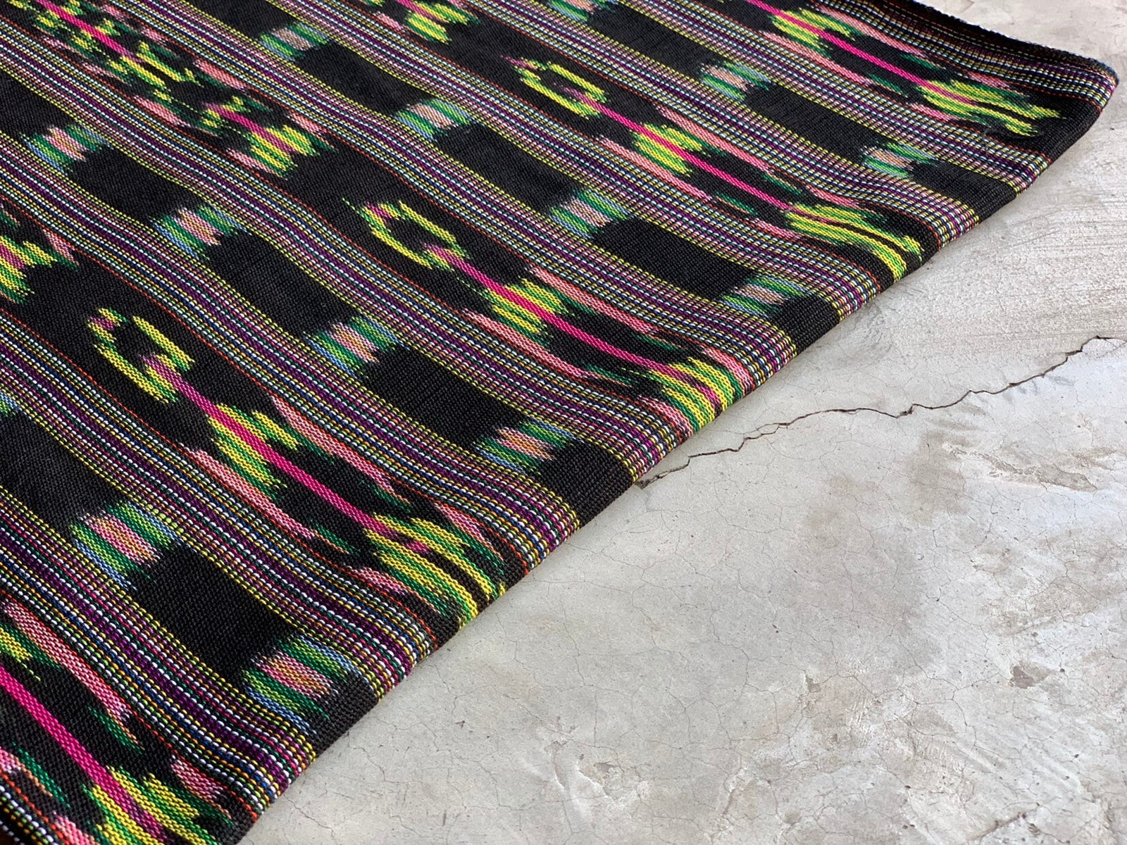 Twilight Ember Ikat - Handwoven Cotton Fabric | Lightweight (Sold by the Yard)