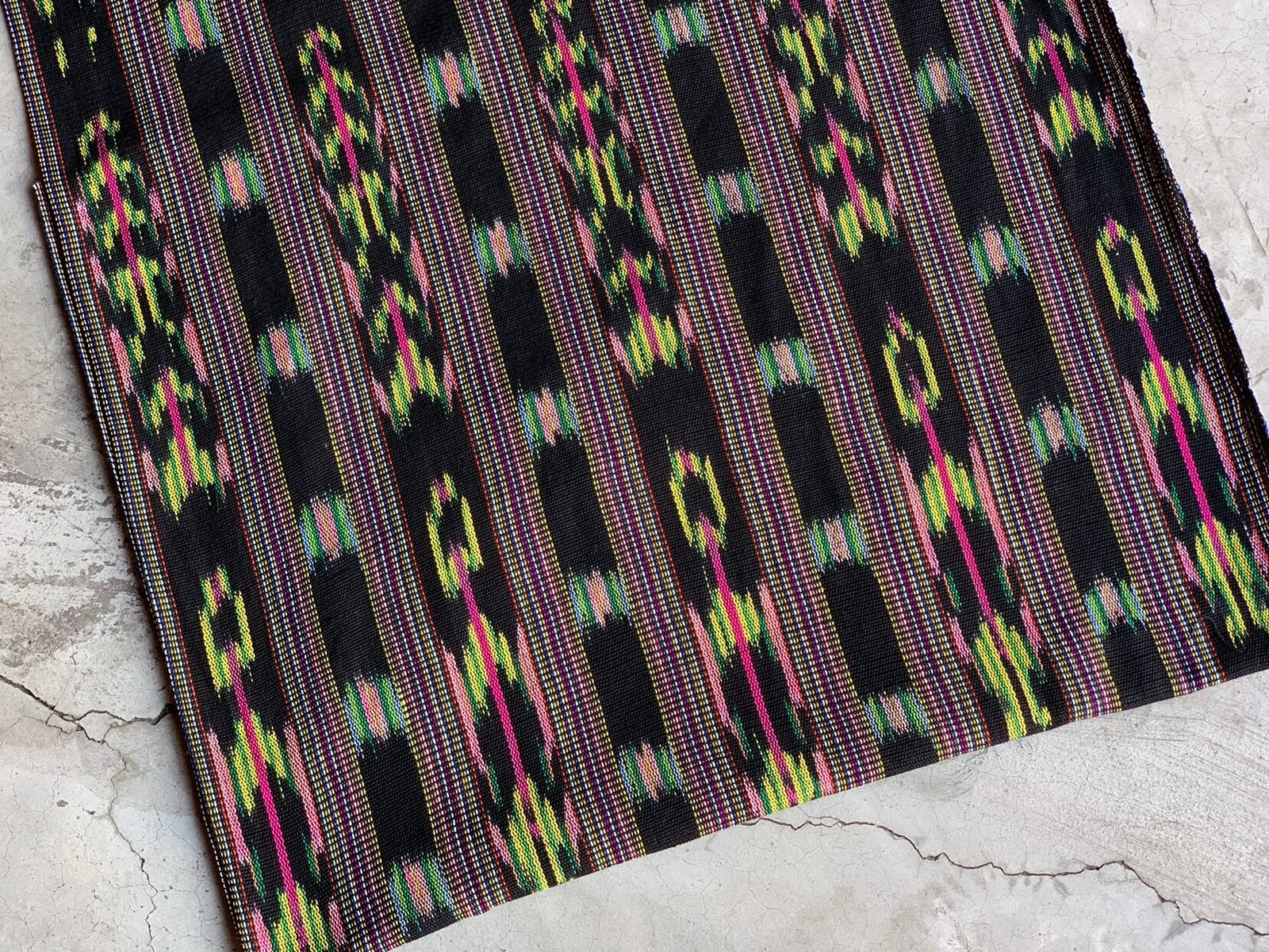 Twilight Ember Ikat - Handwoven Cotton Fabric | Lightweight (Sold by the Yard)