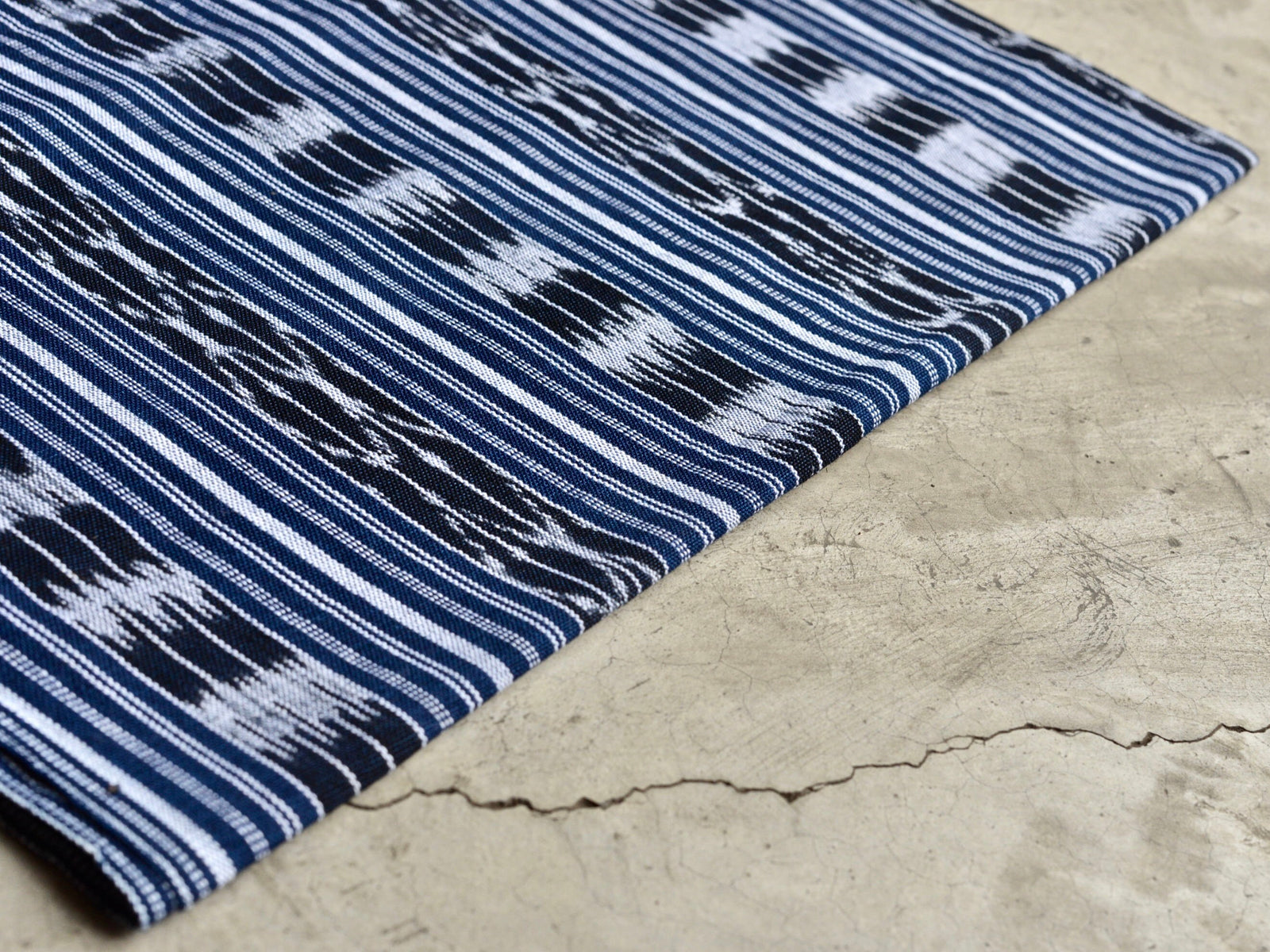 Midnight Lagoon Ikat - Handwoven Cotton Fabric | Lightweight (Sold by the Yard)