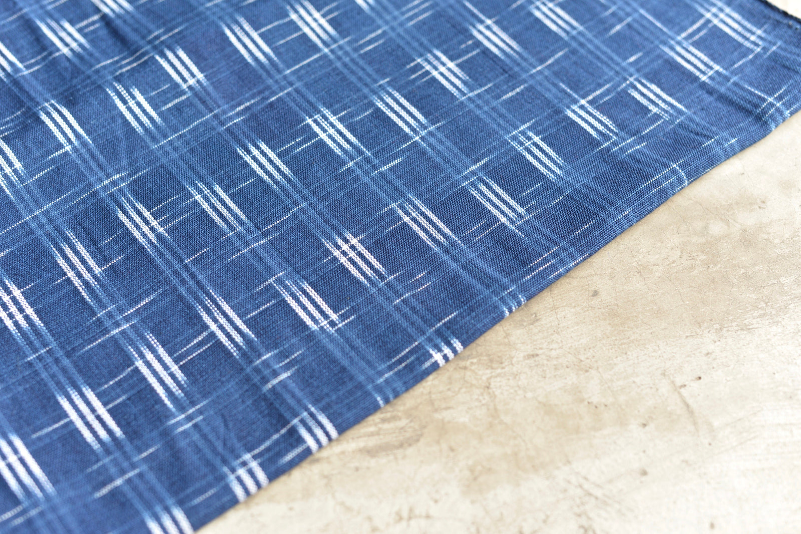 Denim Sky Ikat - Handwoven Cotton Fabric | Lightweight (Sold by the Yard)