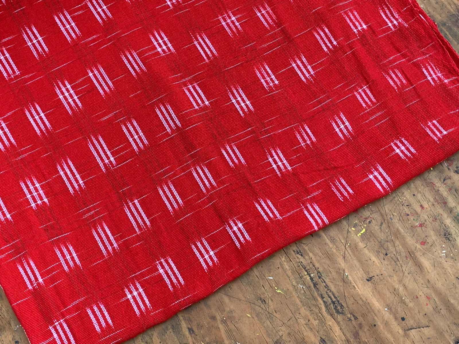 Sangria Threads Ikat - Handwoven Cotton Fabric | Lightweight (Sold by the Yard)