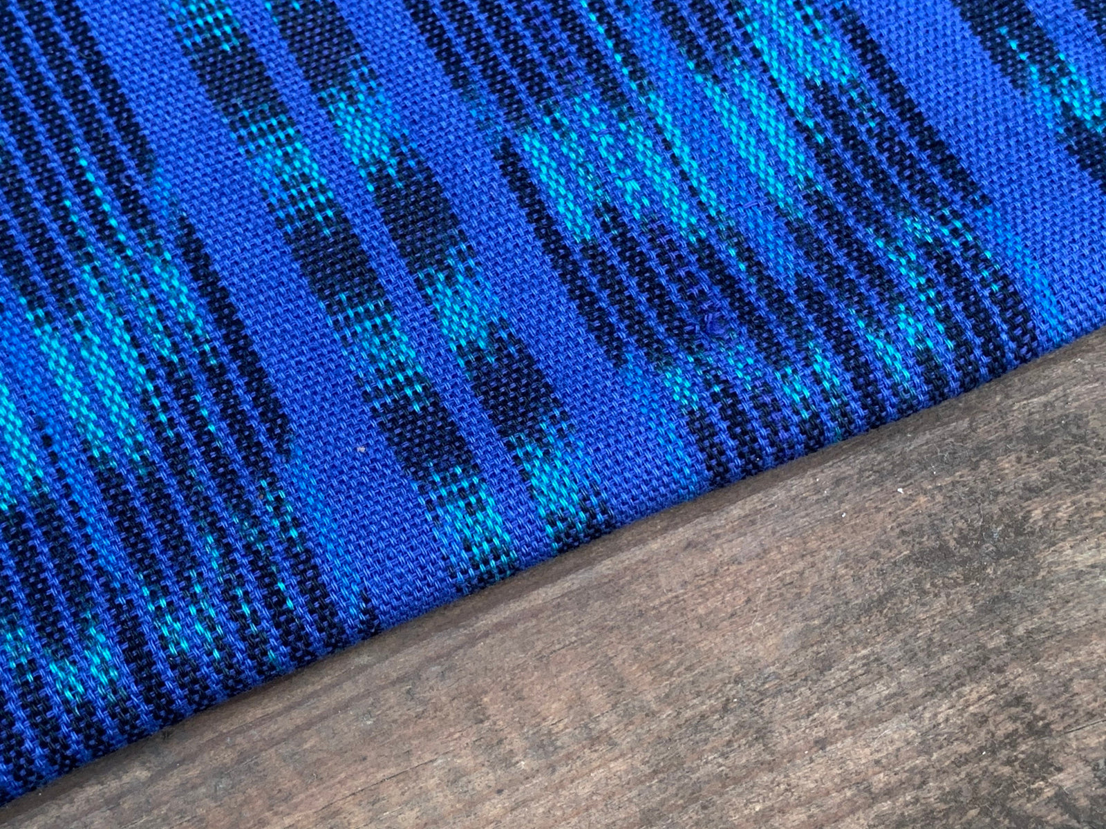 Azure Drift Ikat - Handwoven Cotton Fabric | Lightweight (Sold by the Yard)