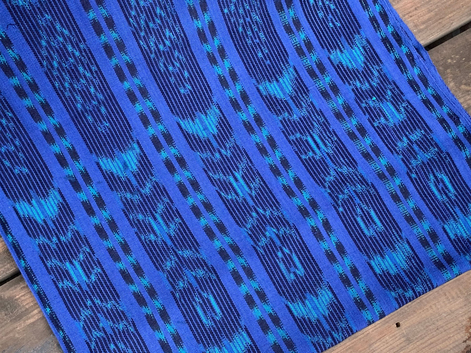 Azure Drift Ikat - Handwoven Cotton Fabric | Lightweight (Sold by the Yard)