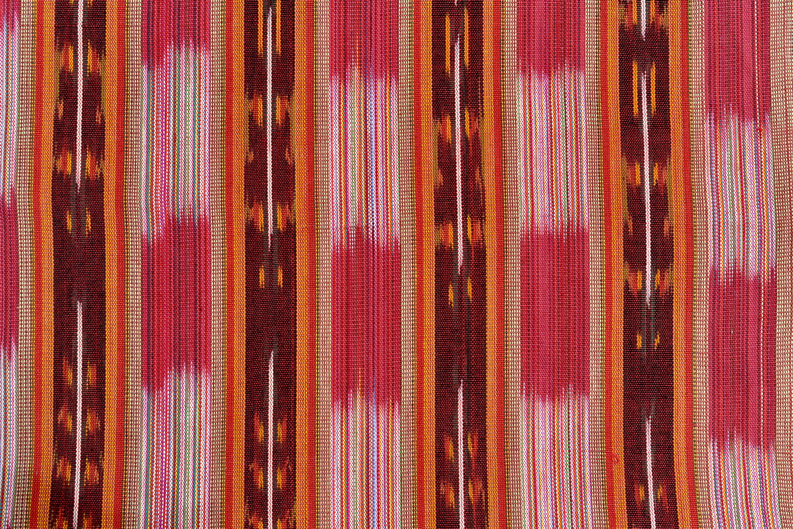 Sunburst Rose Ikat - Handwoven Cotton Fabric | Lightweight (Sold by the Yard)