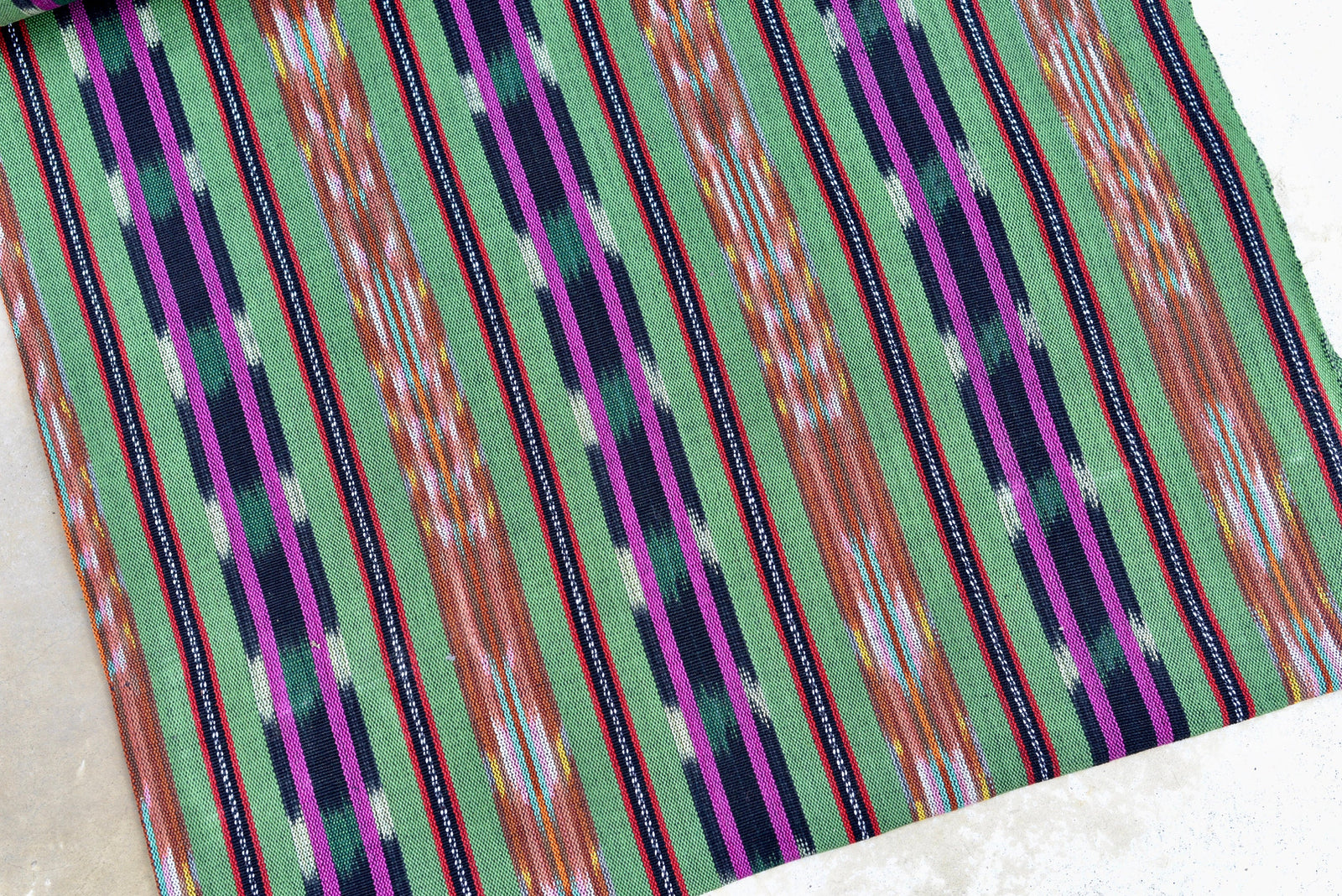 Sage Bloom Ikat - Handwoven Cotton Fabric | Lightweight (Sold by the Yard)