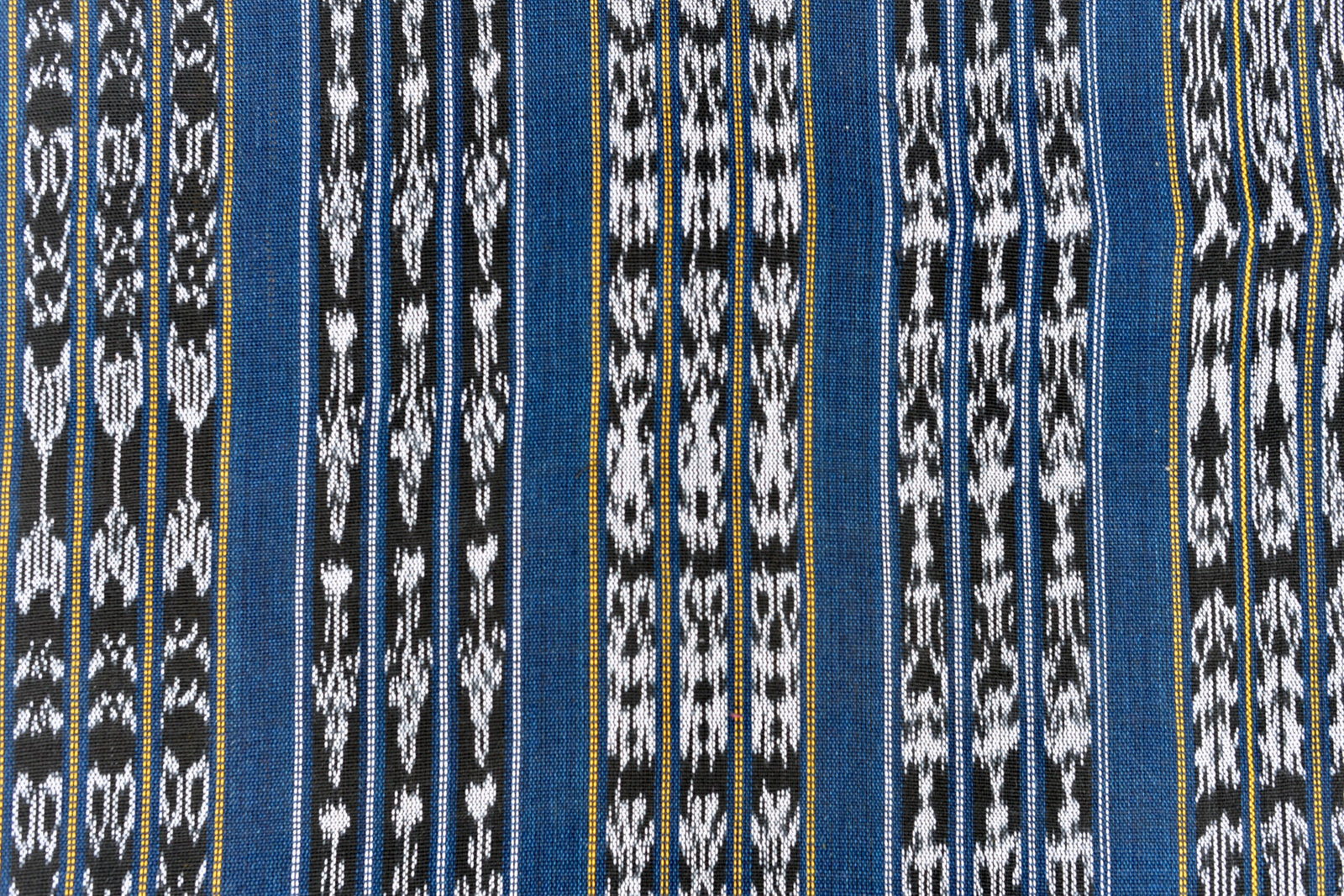 Denim Lace Ikat - Handwoven Cotton Fabric | Lightweight (Sold by the Yard)