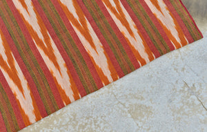 Sunwashed Clay Ikat - Handwoven Cotton Fabric | Lightweight (Sold by the Yard)