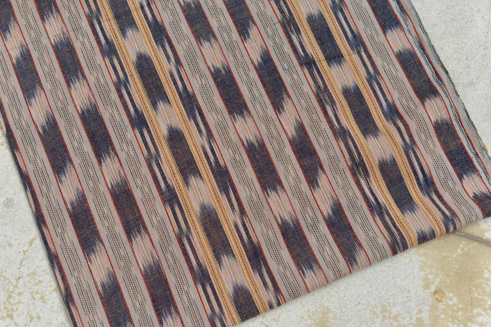 Driftwood Stripe Ikat - Handwoven Cotton Fabric | Lightweight (Sold by the Yard)