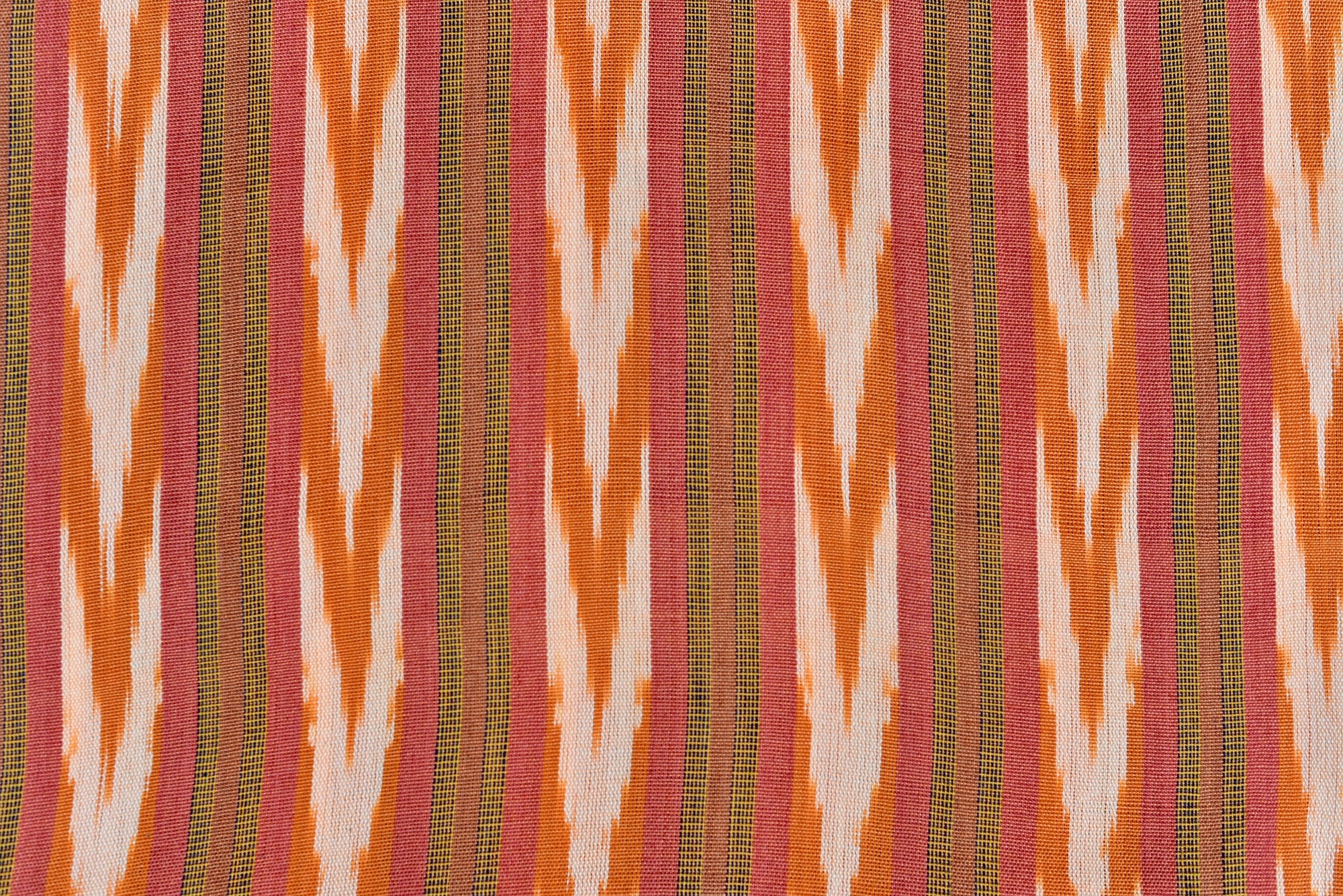 Sunwashed Clay Ikat - Handwoven Cotton Fabric | Lightweight (Sold by the Yard)
