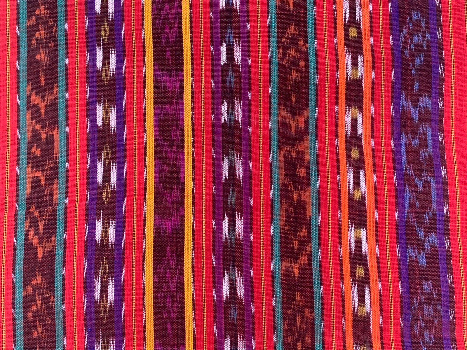 Fiesta Stripe Ikat - Handwoven Cotton Fabric | Lightweight (Sold by the Yard)