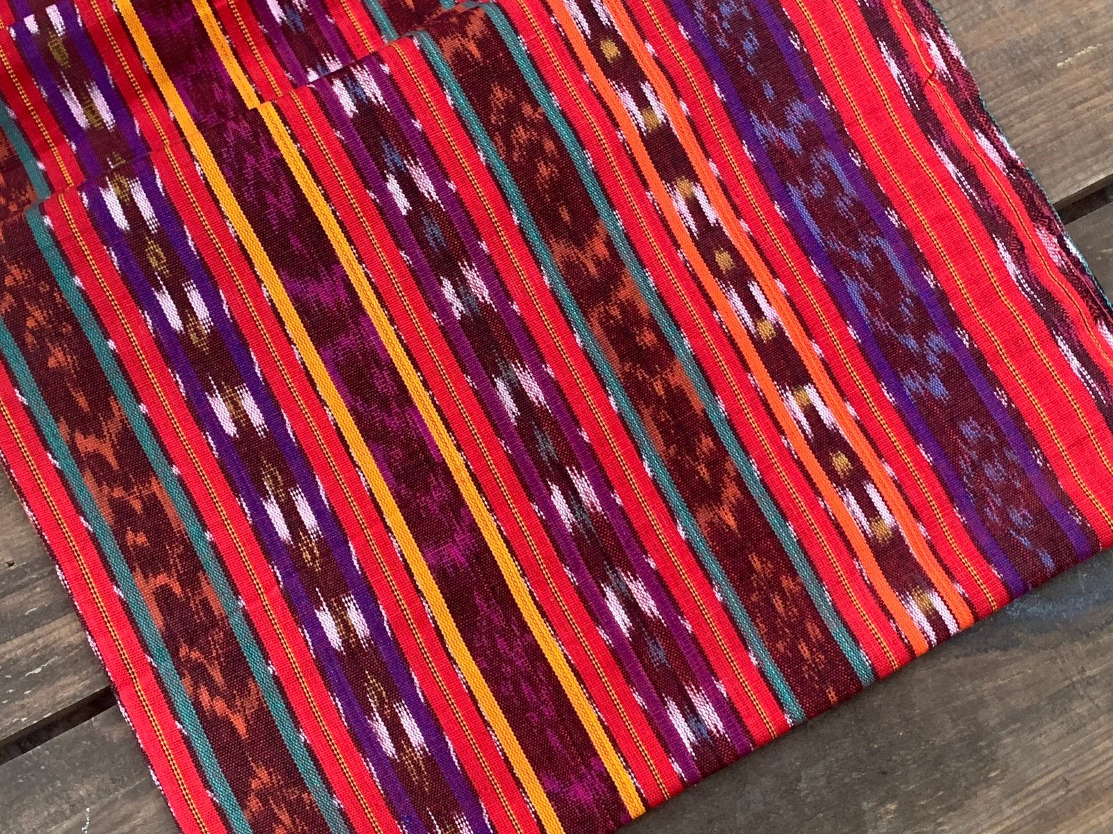 Fiesta Stripe Ikat - Handwoven Cotton Fabric | Lightweight (Sold by the Yard)