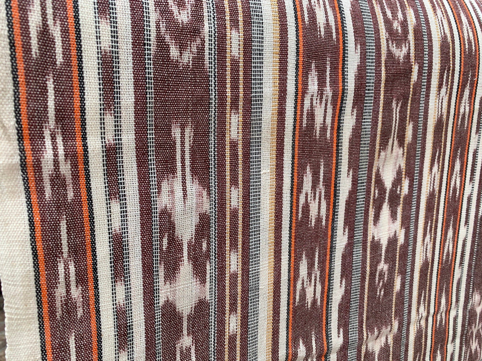 Tiramisu Stripe Ikat - Handwoven Cotton Fabric | Lightweight (Sold by the Yard)