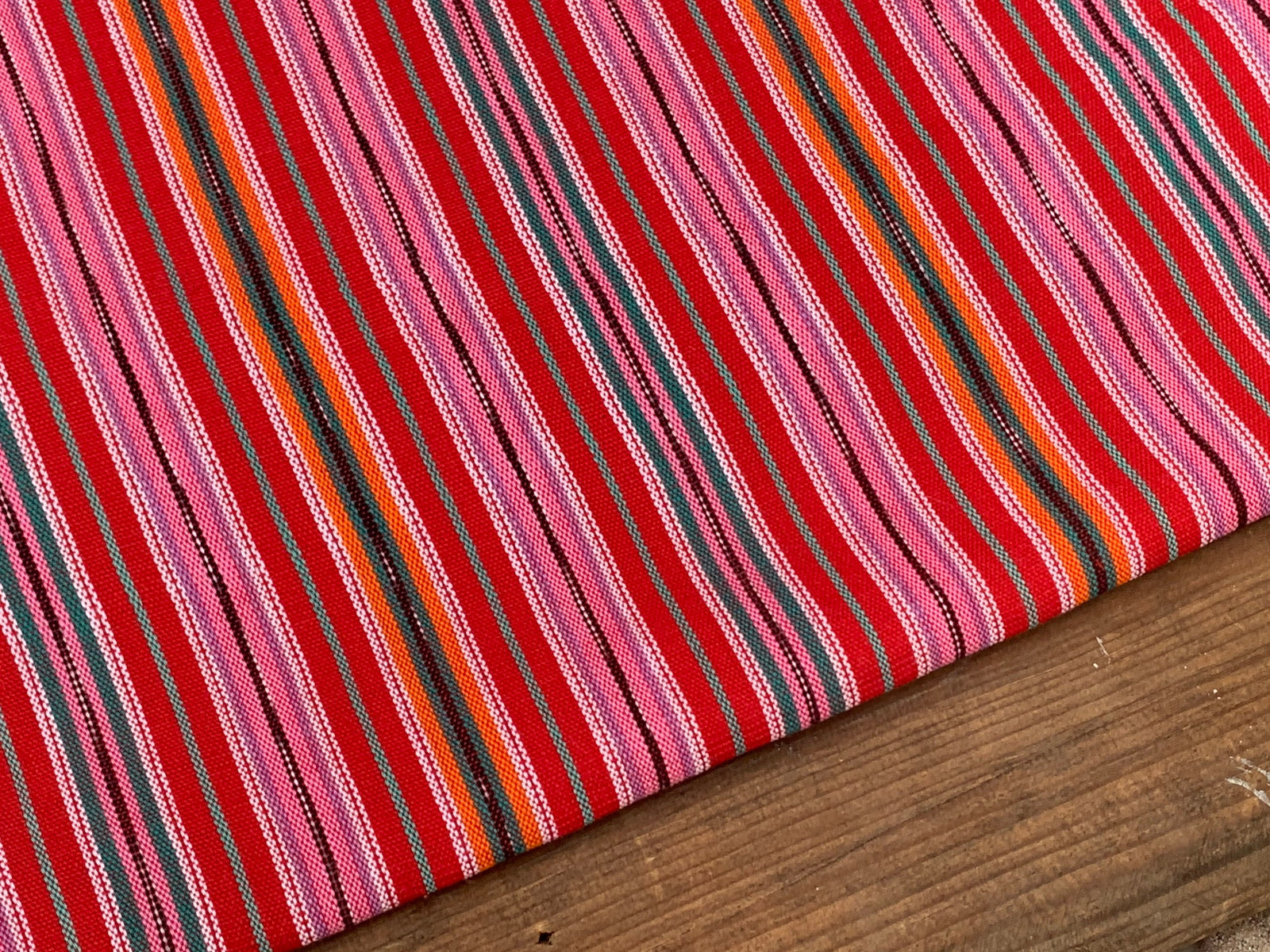 Berry Citrus Ikat - Handwoven Cotton Fabric | Lightweight (Sold by the Yard)