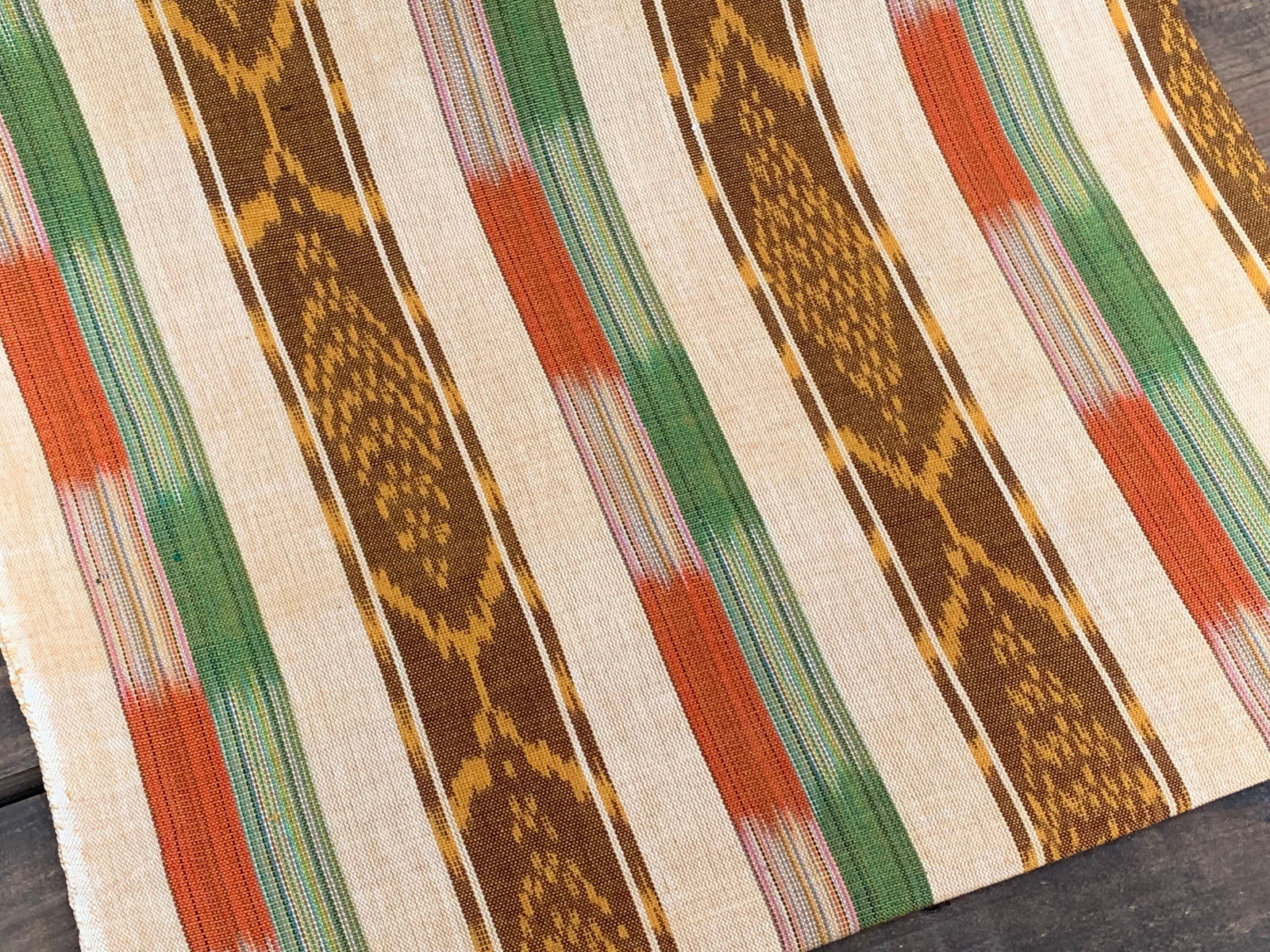 Cacao Drift Ikat - Handwoven Cotton Fabric | Lightweight (Sold by the Yard)