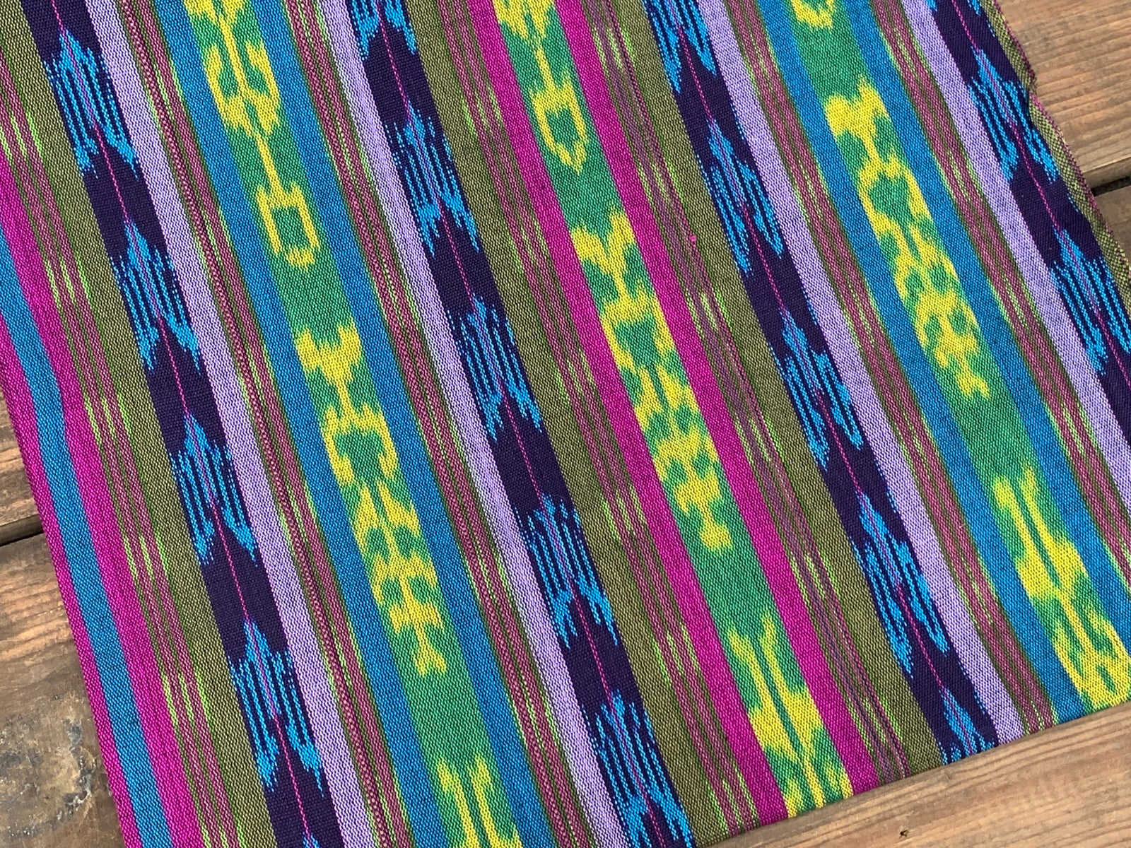 Electric Sunburst Ikat - Handwoven Cotton Fabric | Lightweight (Sold by the Yard)