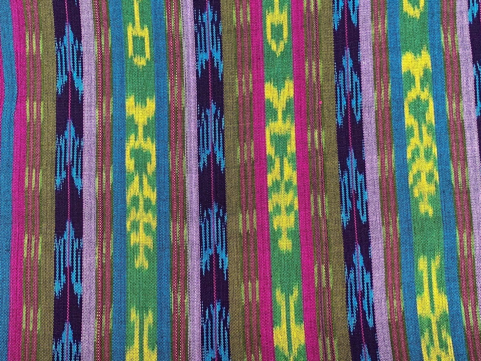 Electric Sunburst Ikat - Handwoven Cotton Fabric | Lightweight (Sold by the Yard)