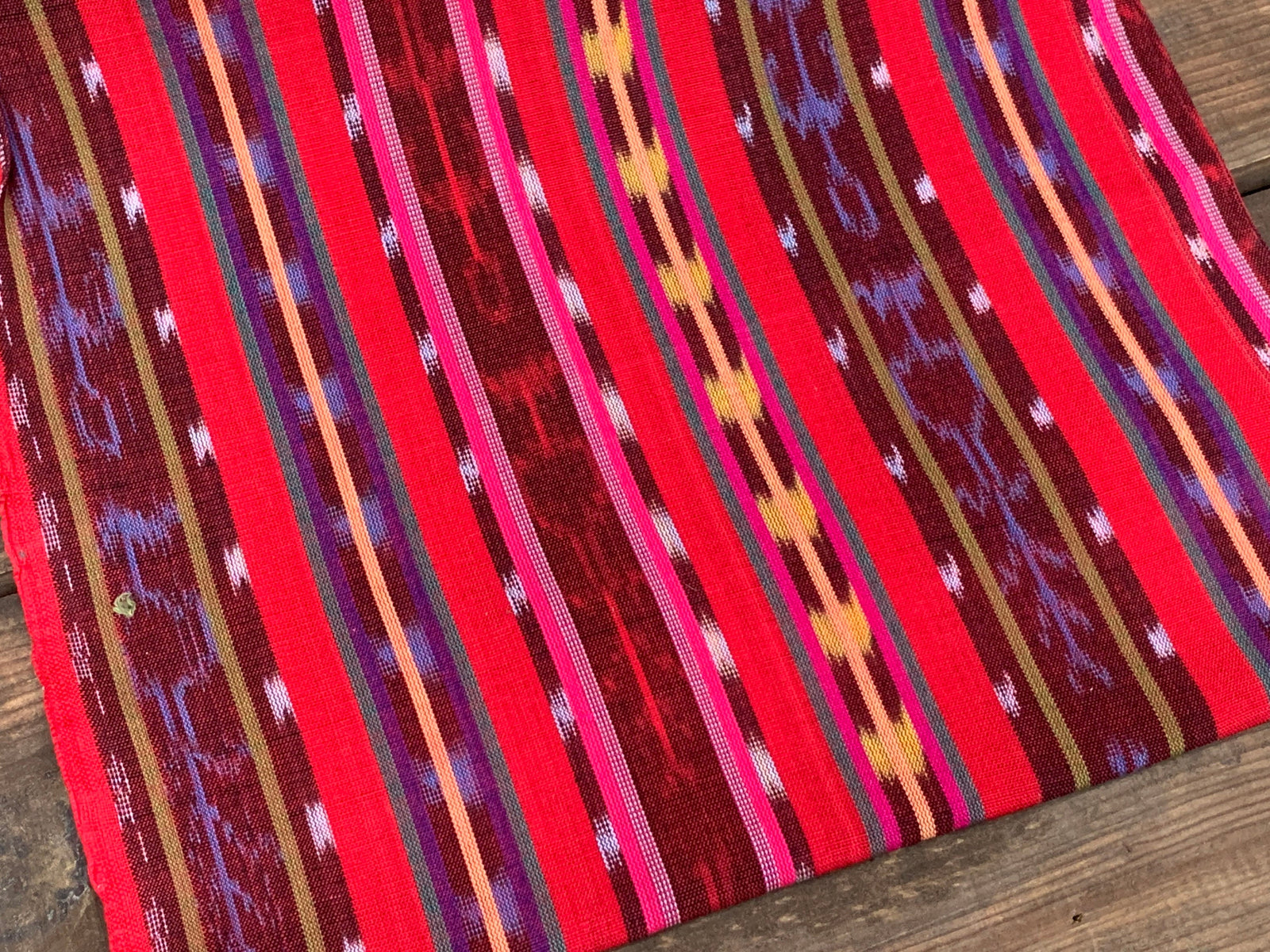 Crimson Mosaic Ikat - Handwoven Cotton Fabric | Lightweight (Sold by the Yard)