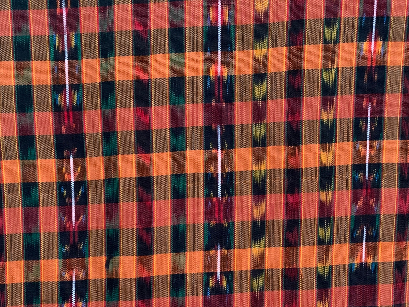 Orchard Plaid Ikat - Handwoven Cotton Fabric | Lightweight (Sold by the Yard)